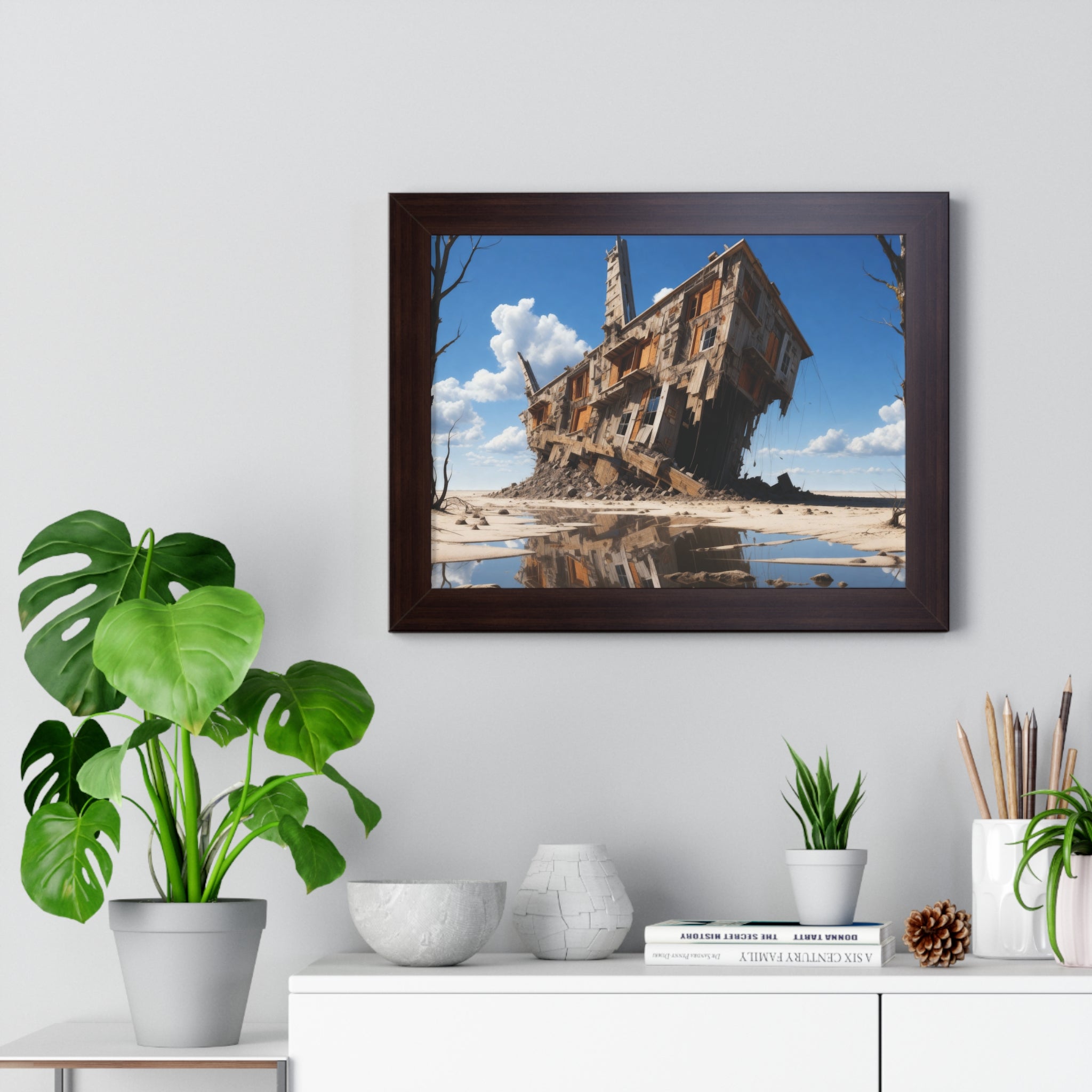 Echoes of Collapse – Surreal Desert Ruins Wall Art