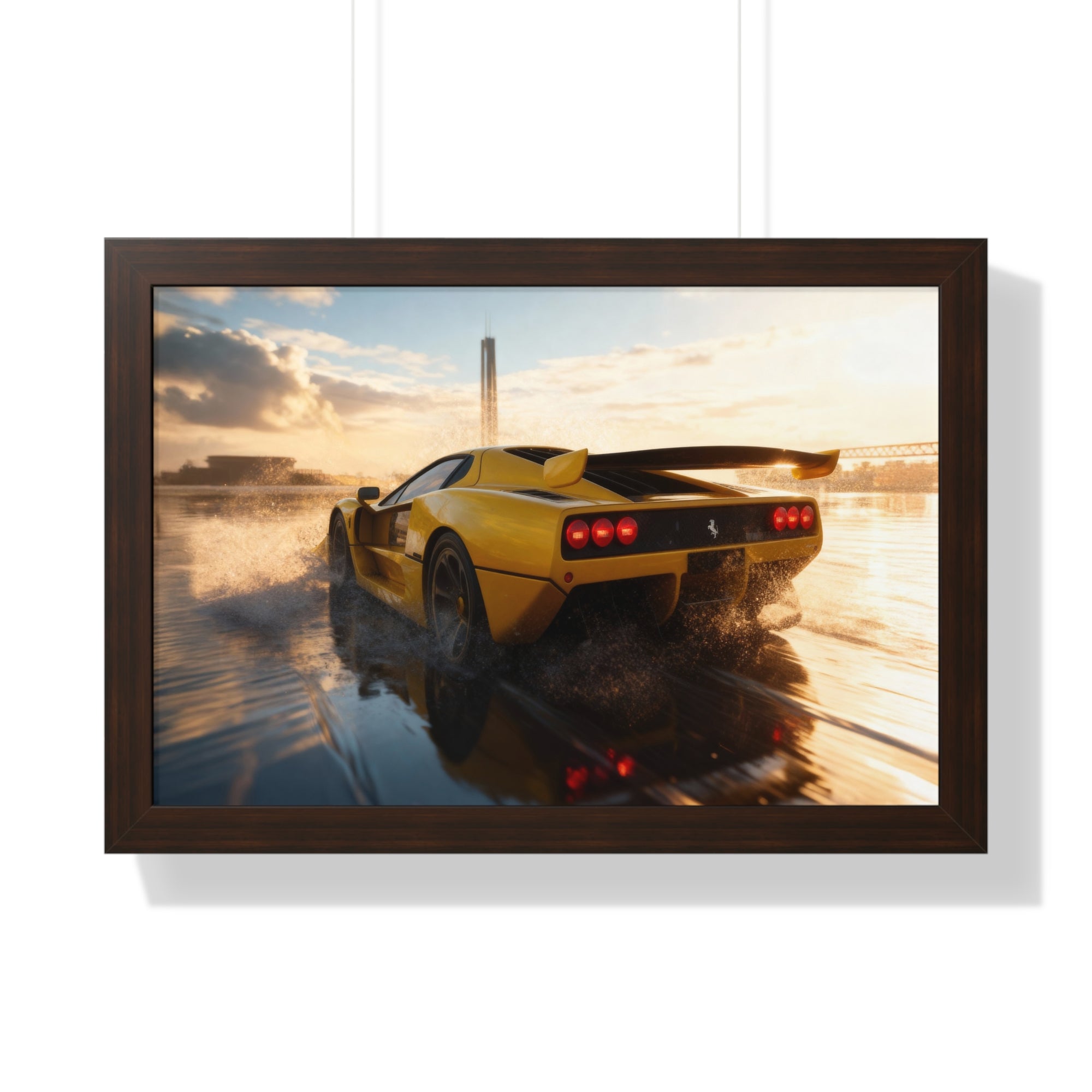Sunset Ignition The Yellow Ferrari Escape