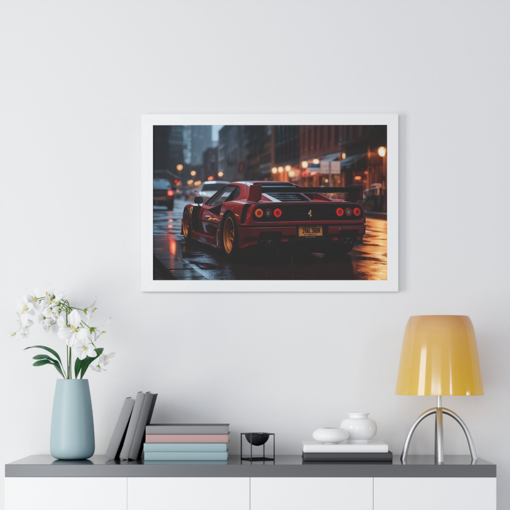 Red Ferrari F50 – Framed Wall Art for Luxury Spaces