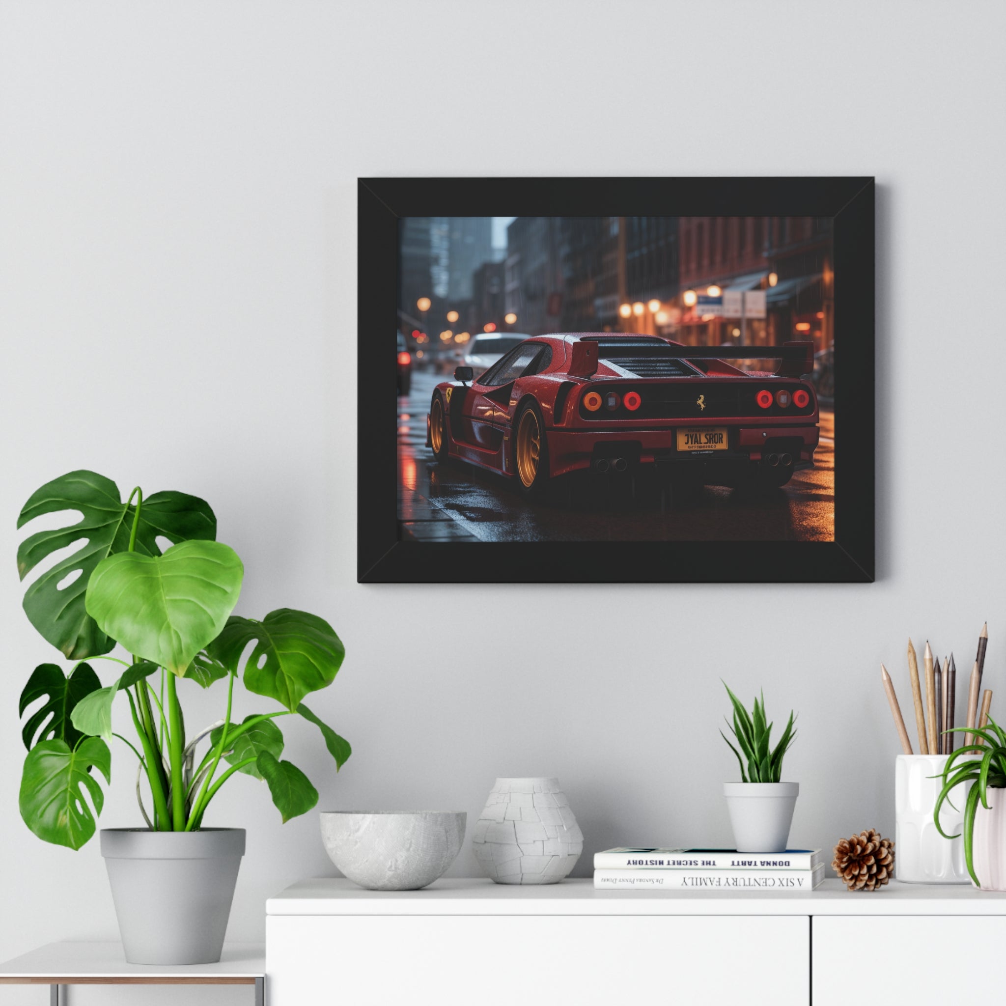 Red Ferrari F50 – Framed Wall Art for Luxury Spaces
