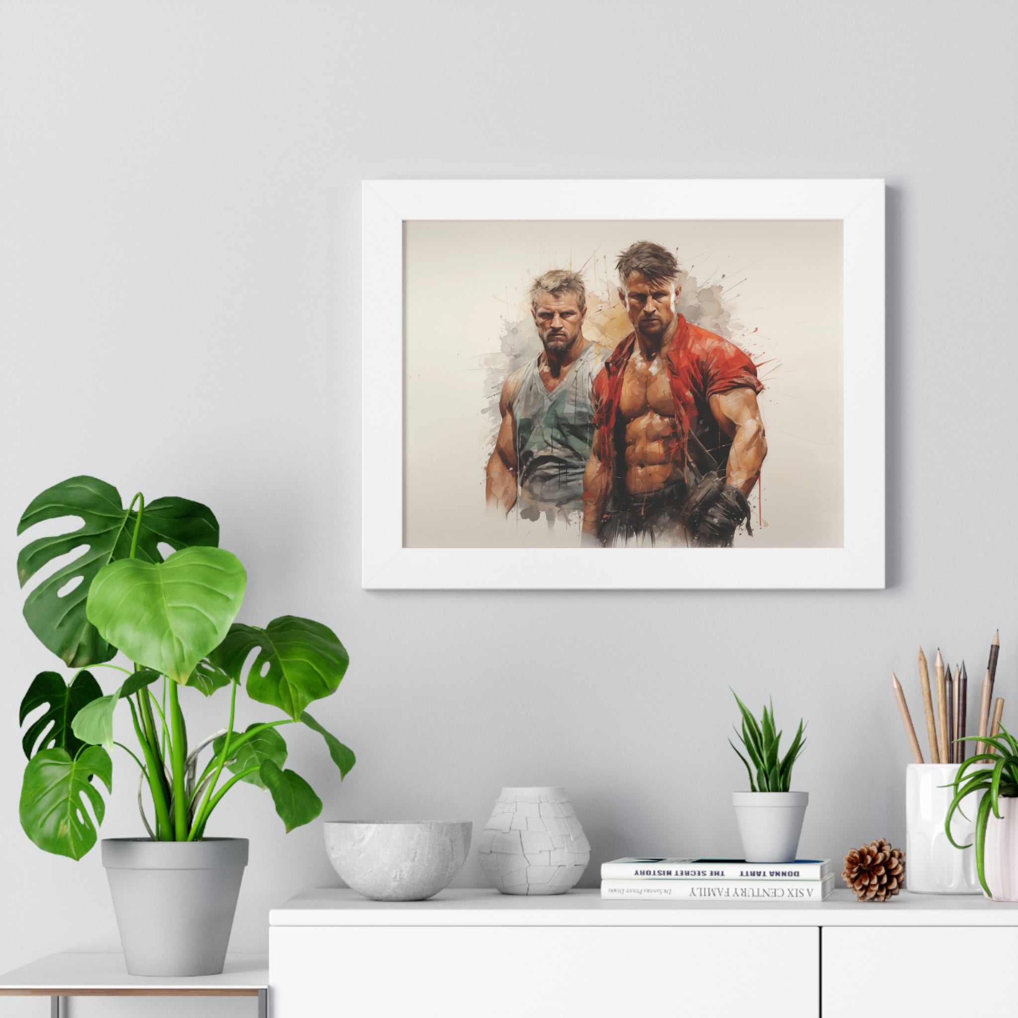 Brothers of Fury – Abstract Masculine Power Wall Art