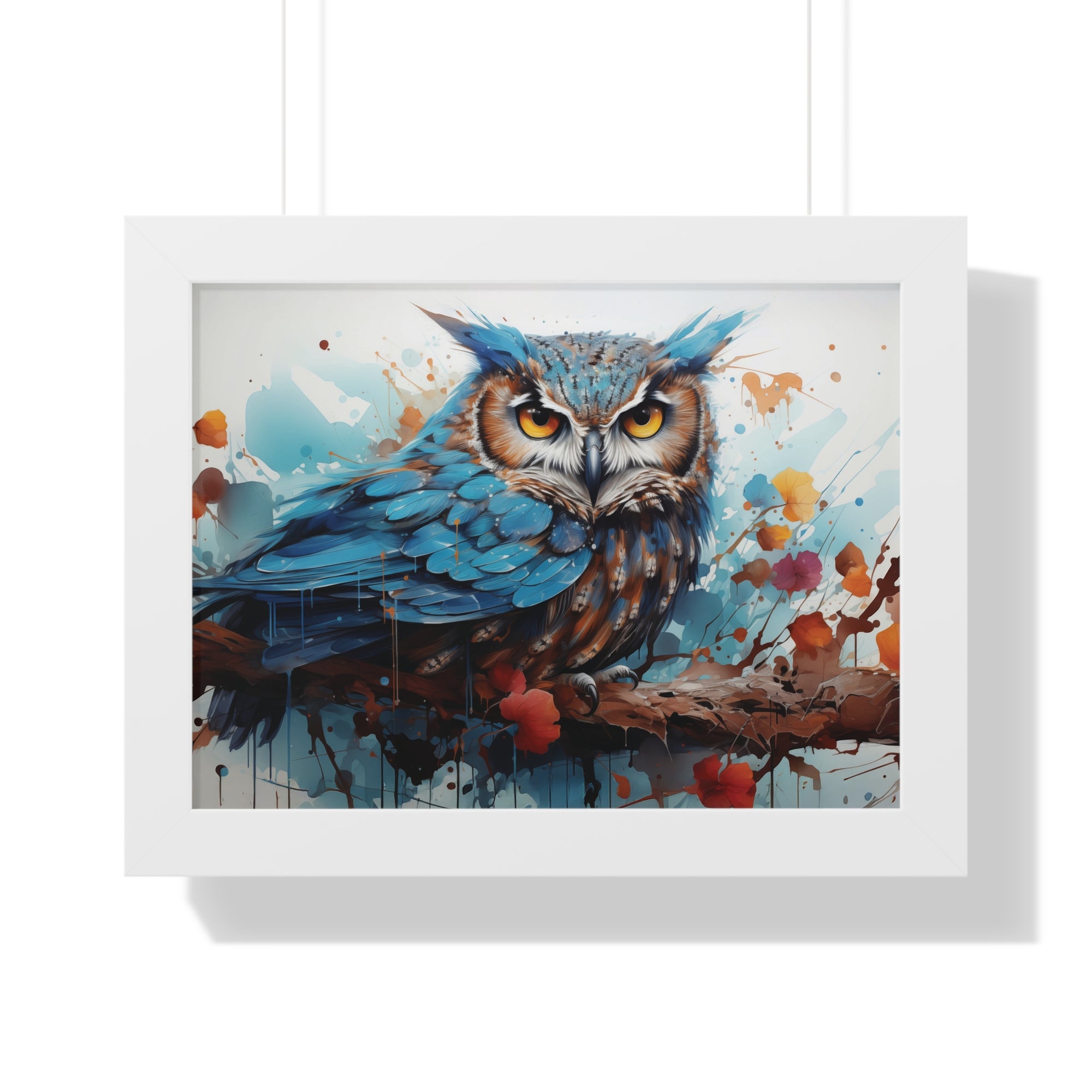 Midnight Majesty — Blue Owl Abstract Wall Art 🦉