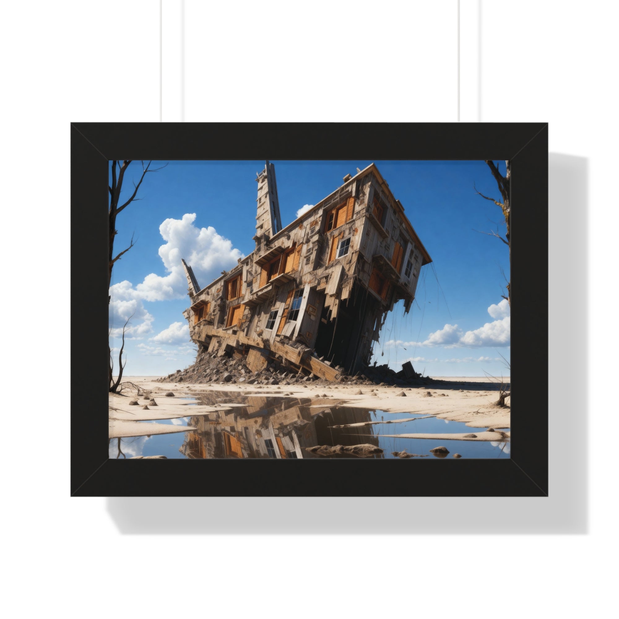 Echoes of Collapse – Surreal Desert Ruins Wall Art