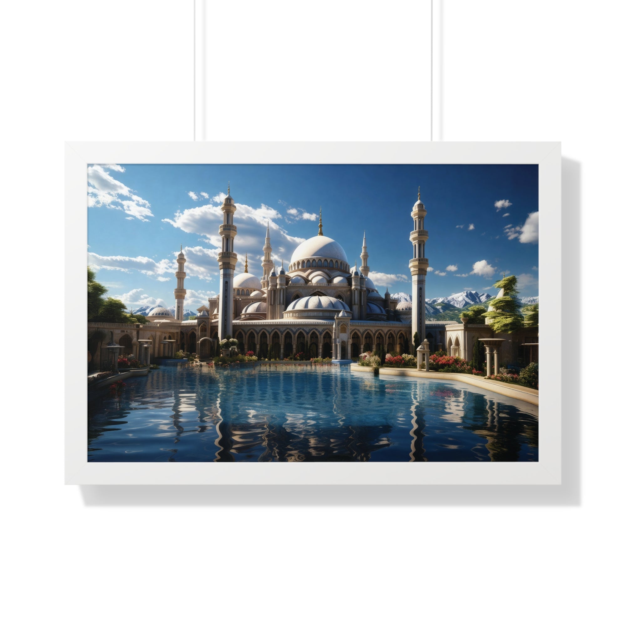 Palace of Reflections – Grand Mosque Framed Wall Art