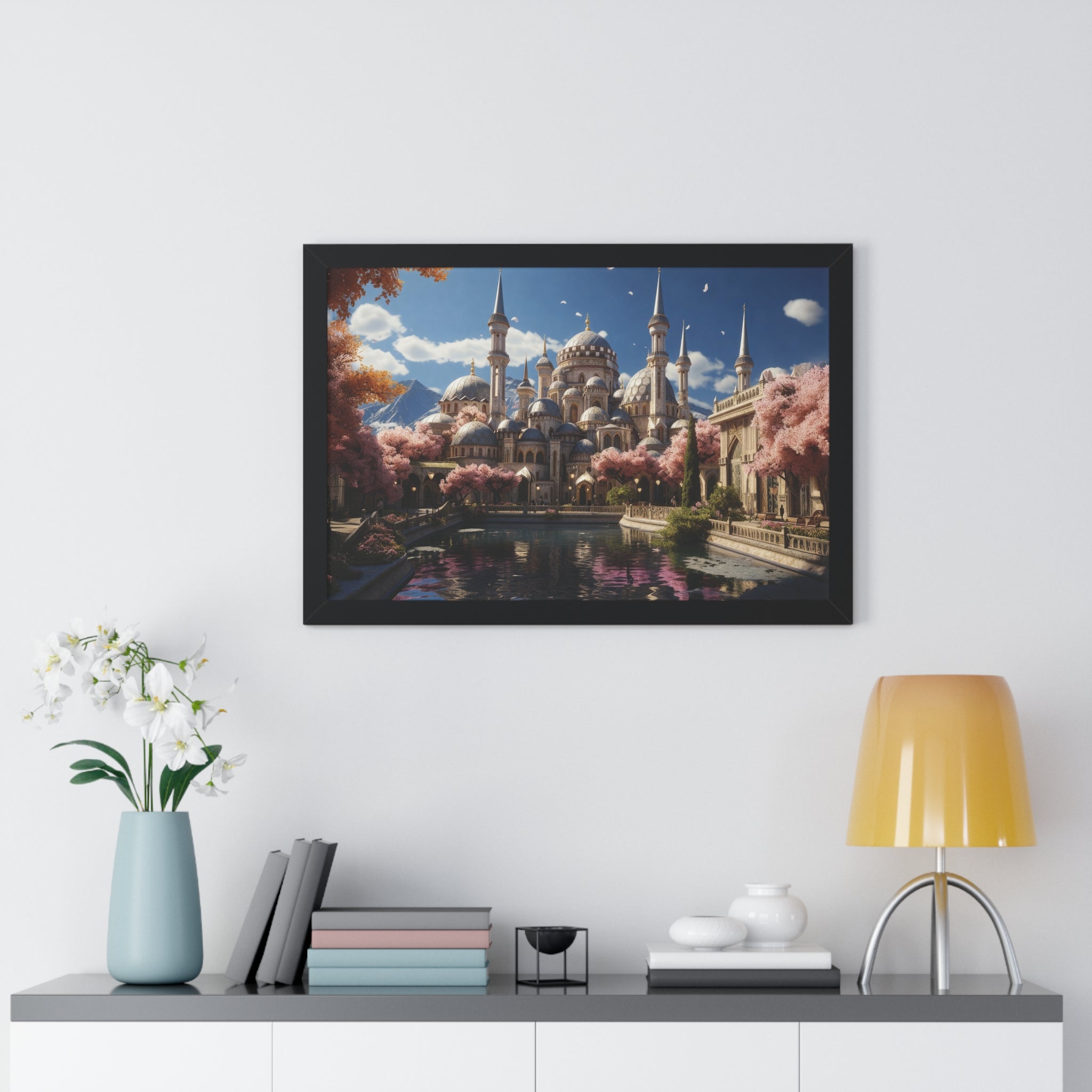 Spring Majesty – Ottoman Palace Reflections Framed Wall Art