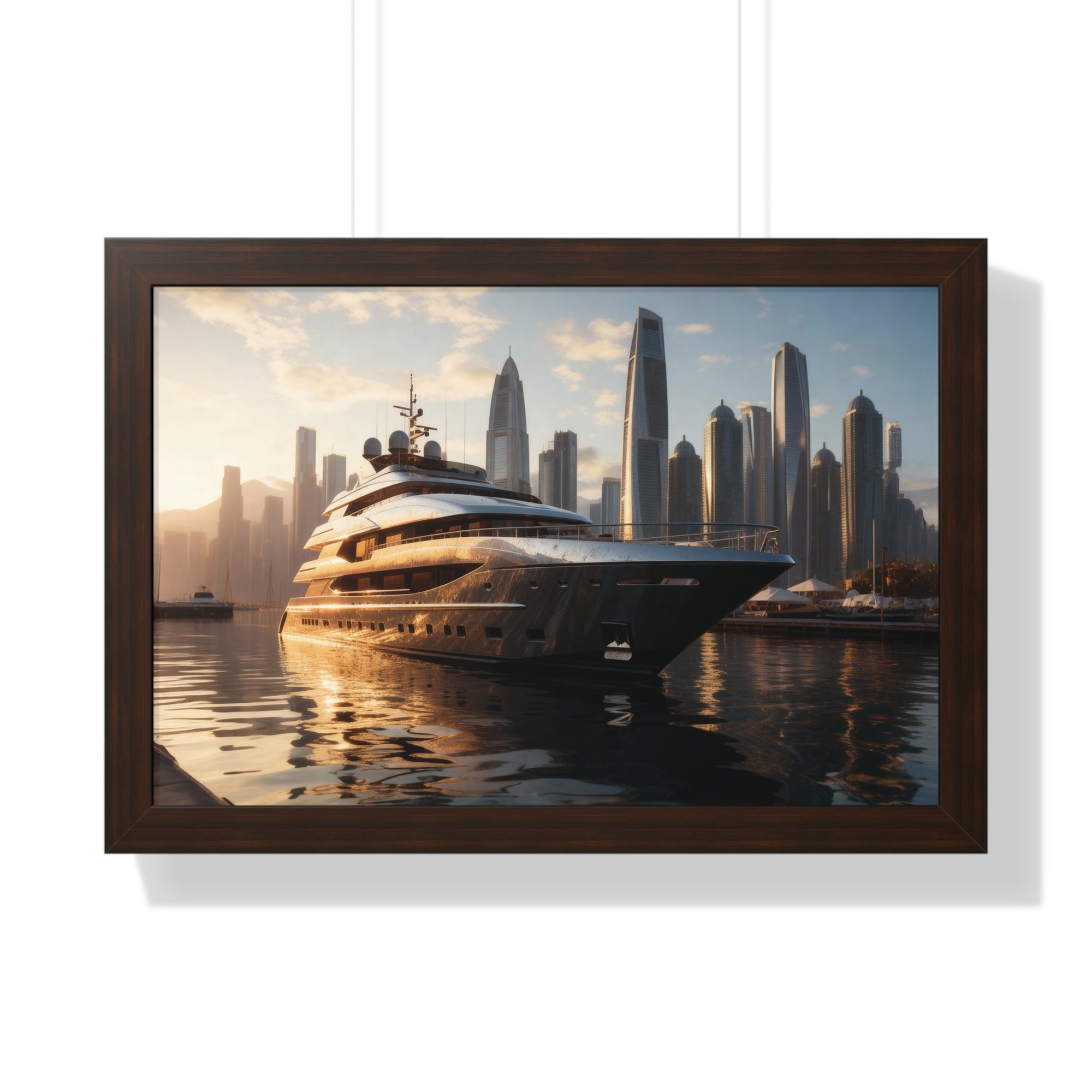 Sunset Reflections – Framed Nautical Wall Art for Luxury Space