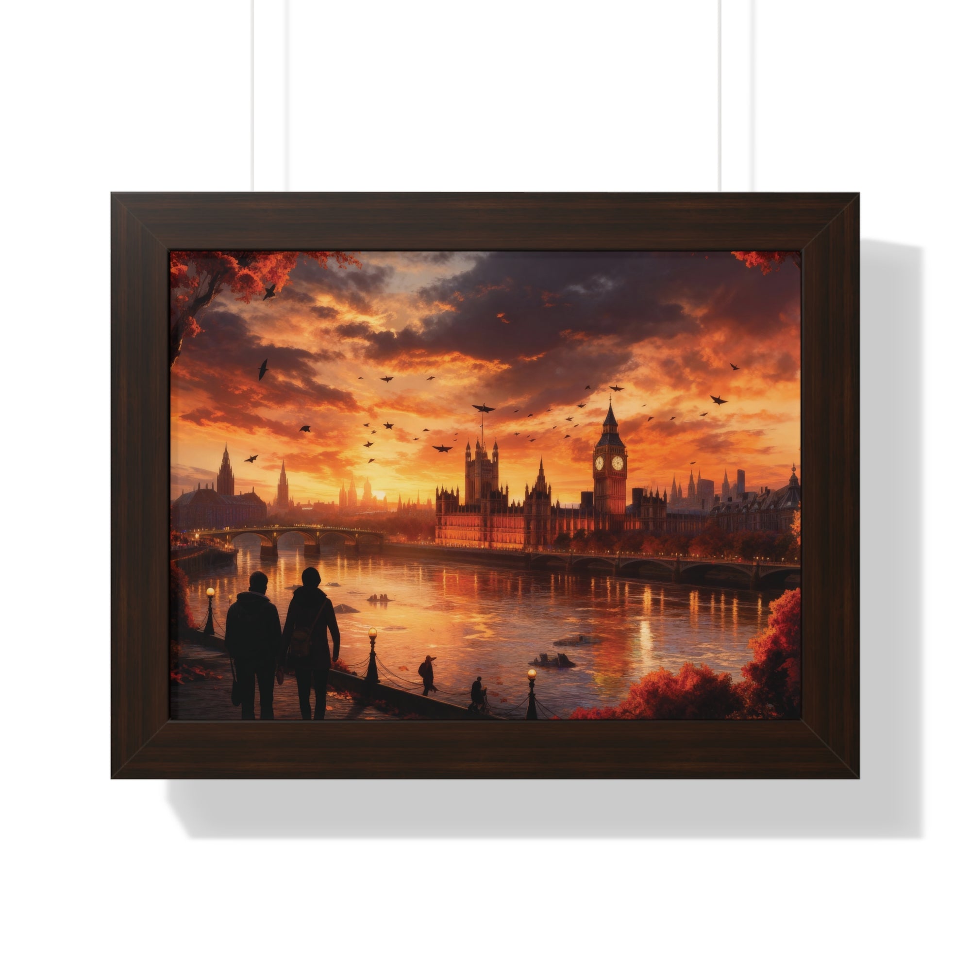 Golden Hour Majesty: London Sunset with Big Ben & Thames River