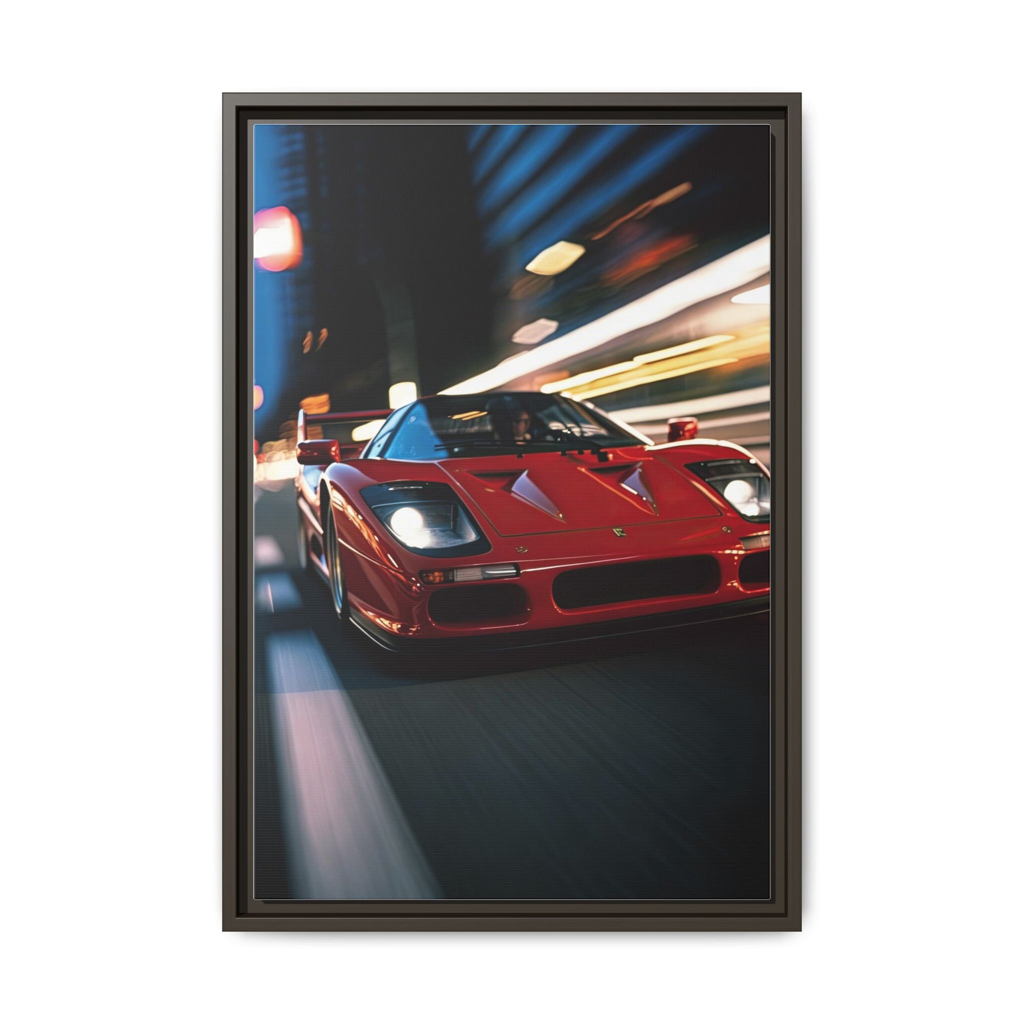 Ferrari F40 Night Drive – Supercar Motion Wall Art Print