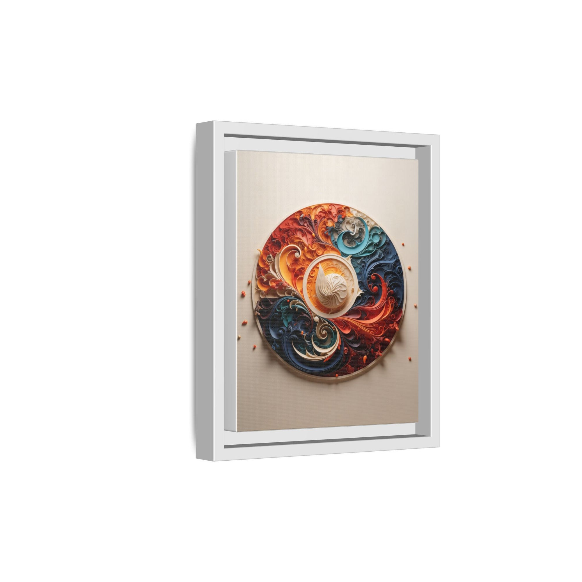Circular Abstract Wall Art – Vibrant Swirl Design for Modern Interiors