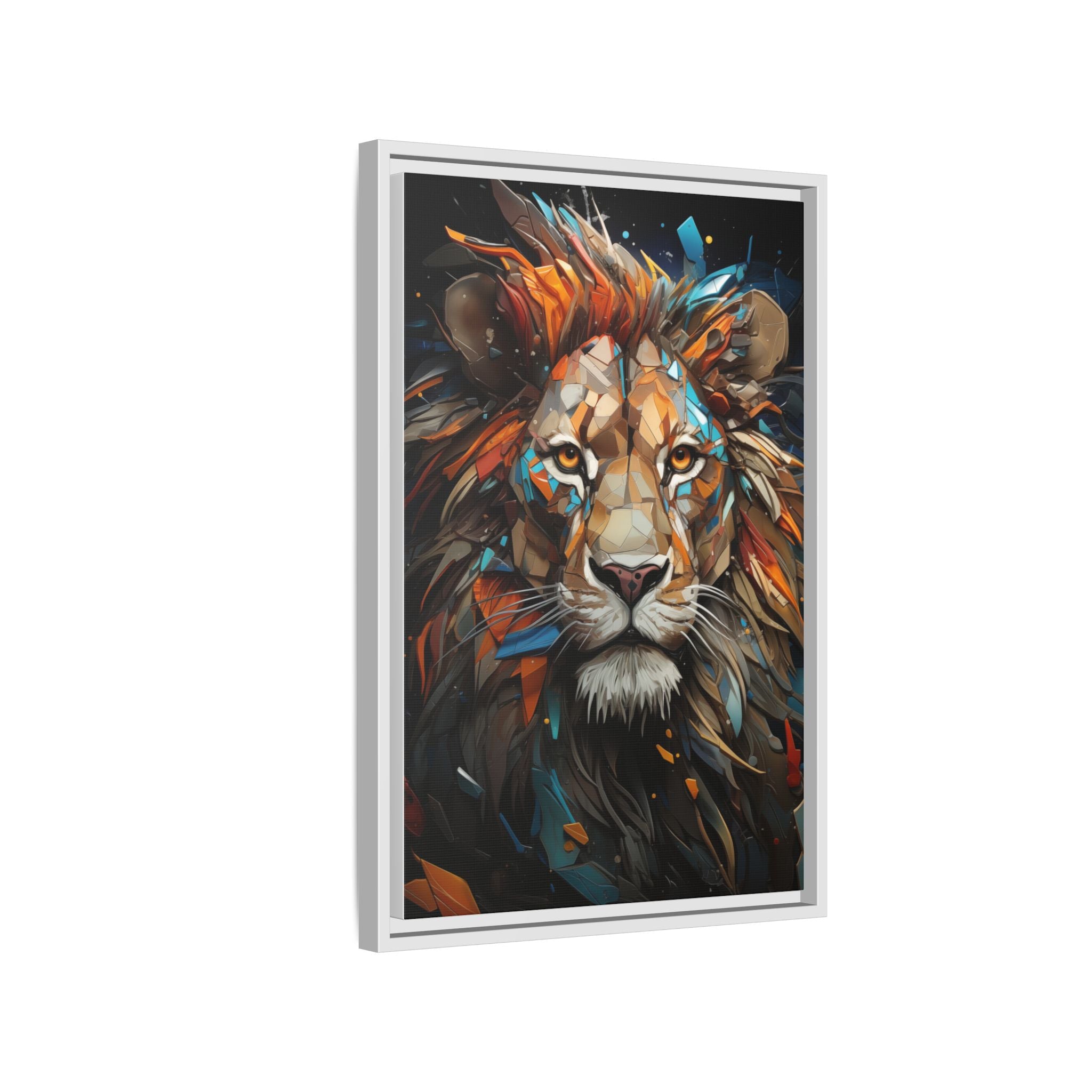 Color Splash Lion Face Canvas