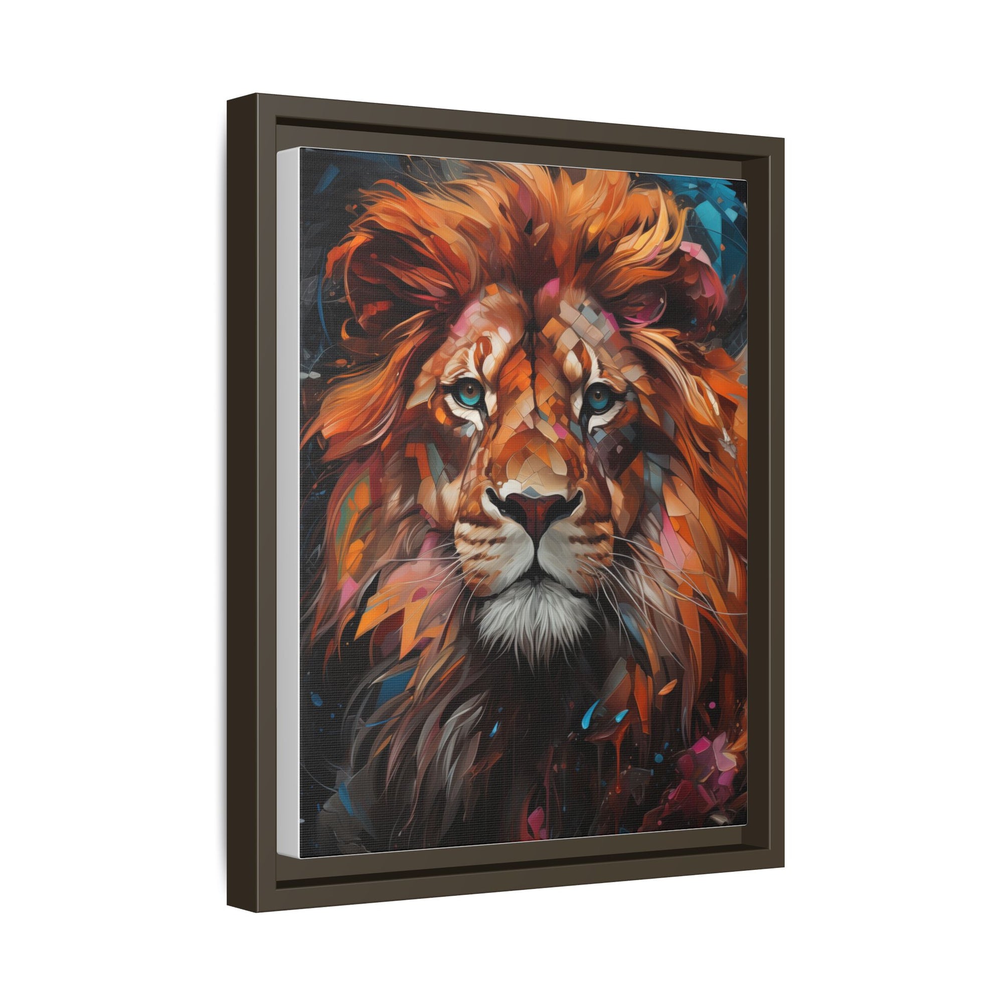 Fierce Elegance Multicolour Lion Art for Statement Space