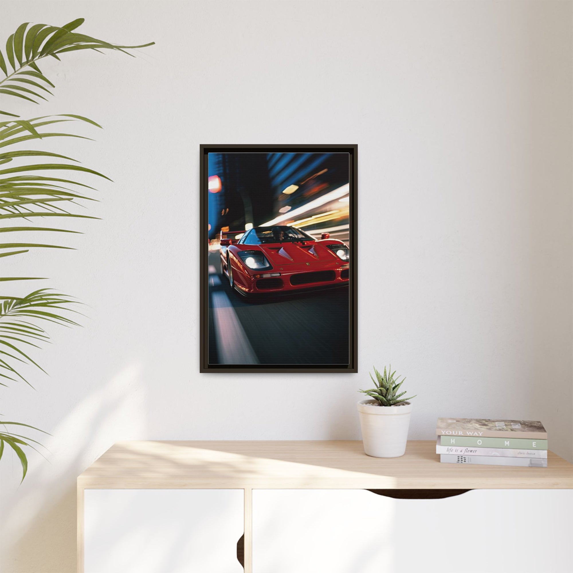 Ferrari F40 Night Drive – Supercar Motion Wall Art Print