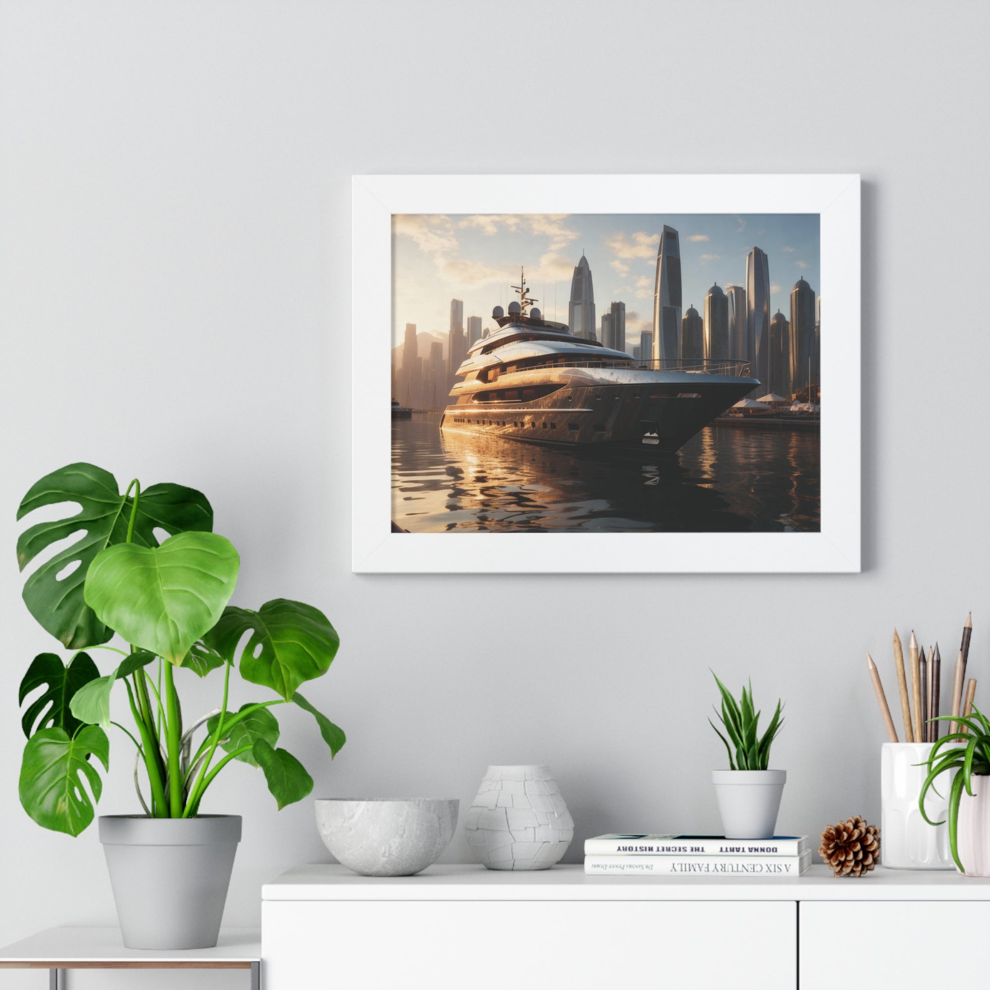 Sunset Reflections – Framed Nautical Wall Art for Luxury Space