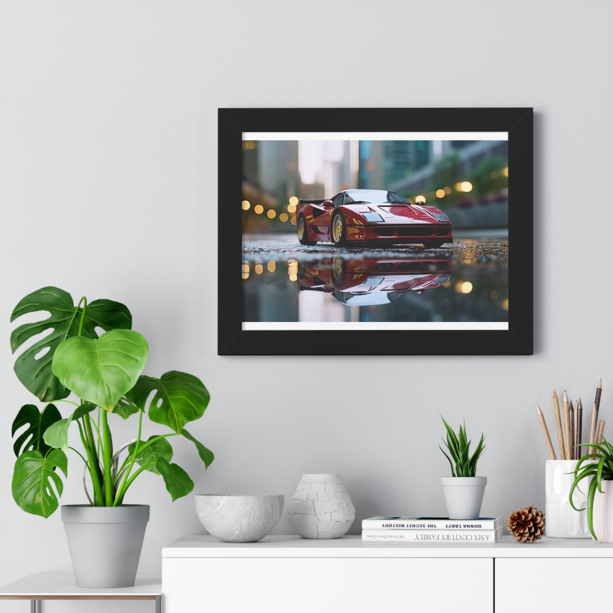 Ferrari F50 Wall Art – Red Supercar Framed Poster
