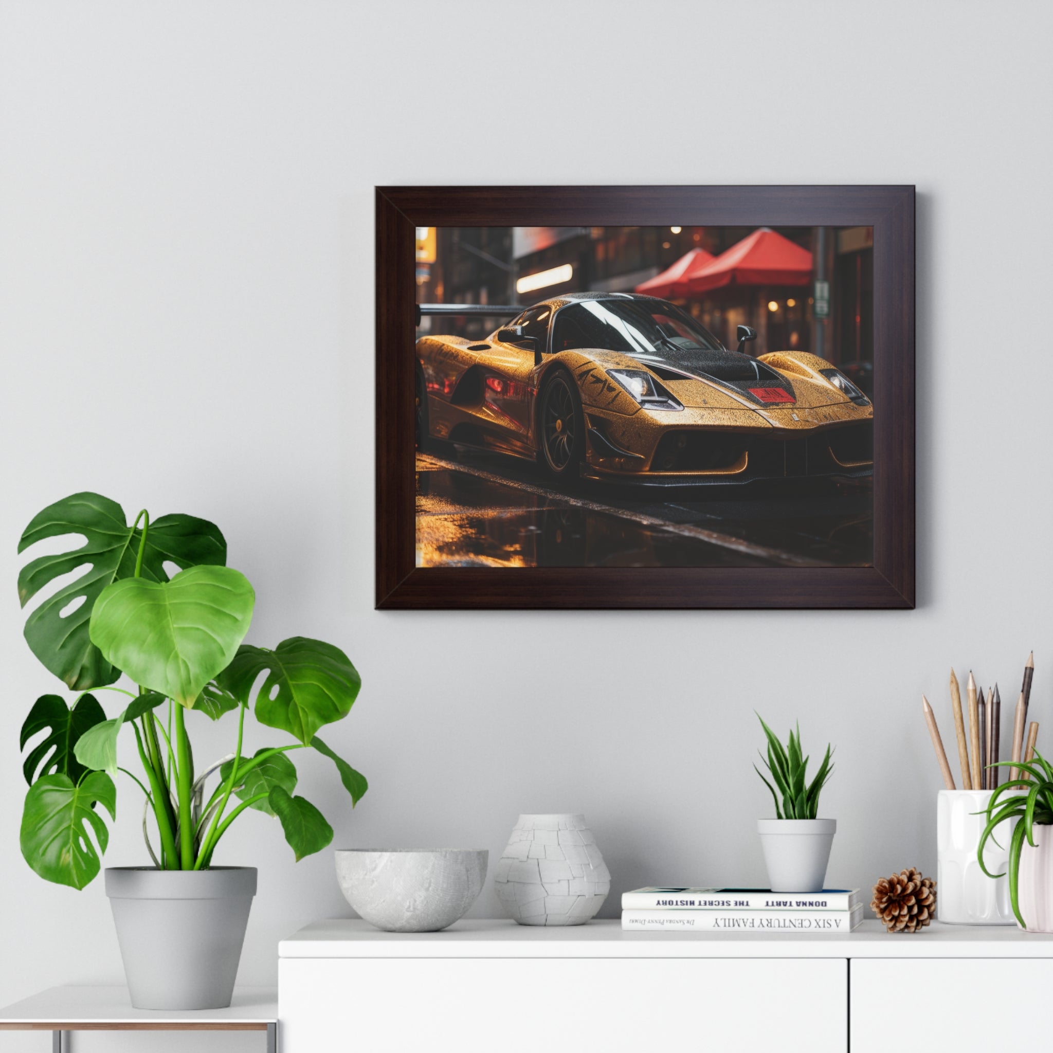 Cool Ferrari F50 in New York Thunder and Rain
