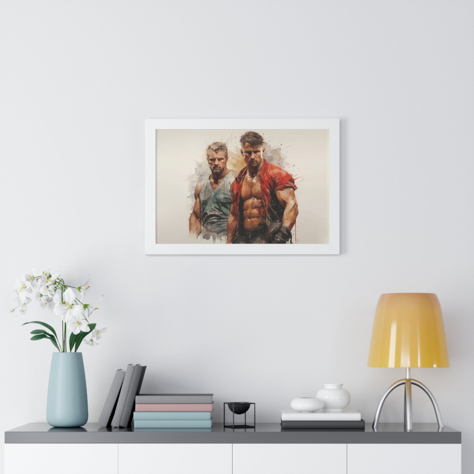 Brothers of Fury – Abstract Masculine Power Wall Art