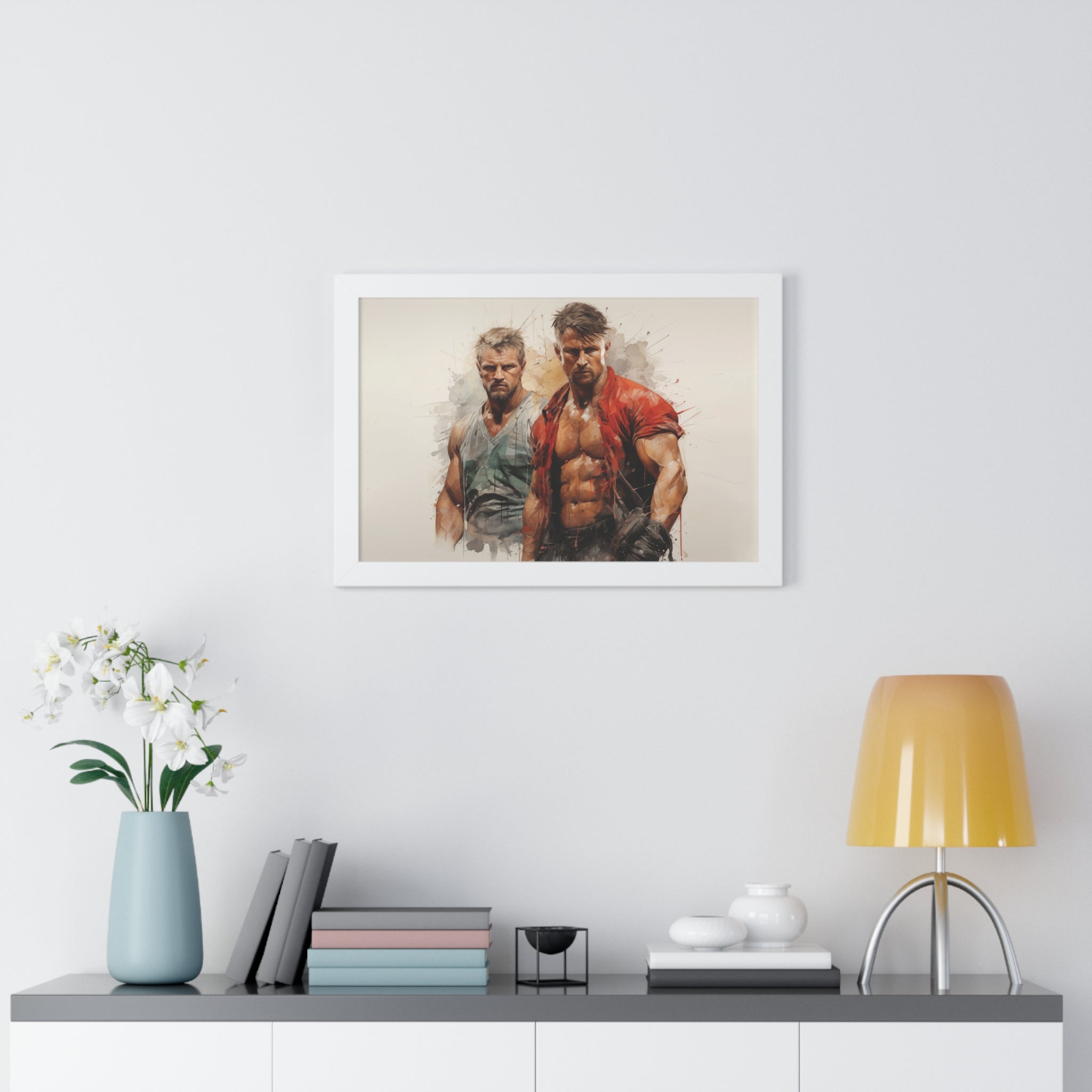 Brothers of Fury – Abstract Masculine Power Wall Art