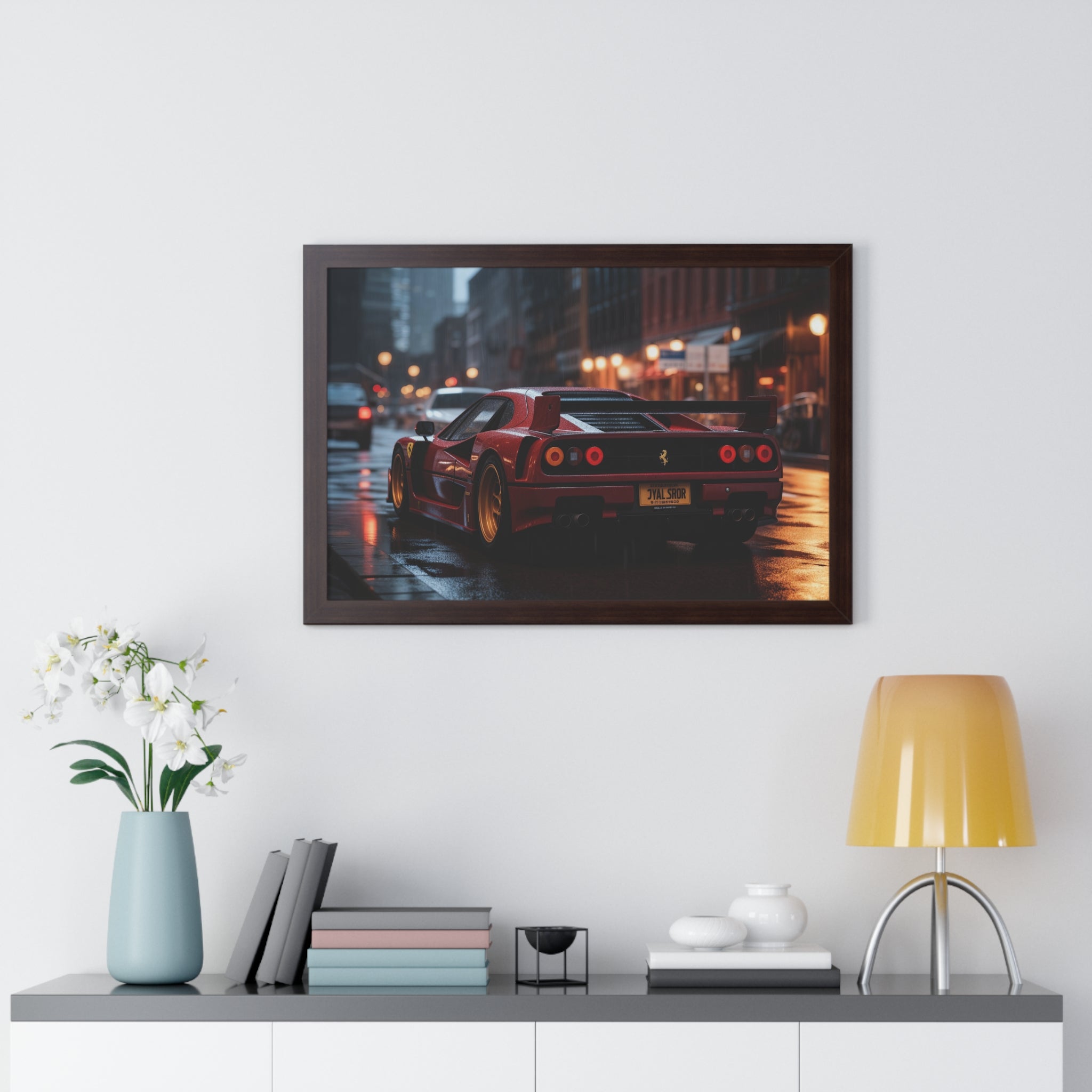 Red Ferrari F50 – Framed Wall Art for Luxury Spaces