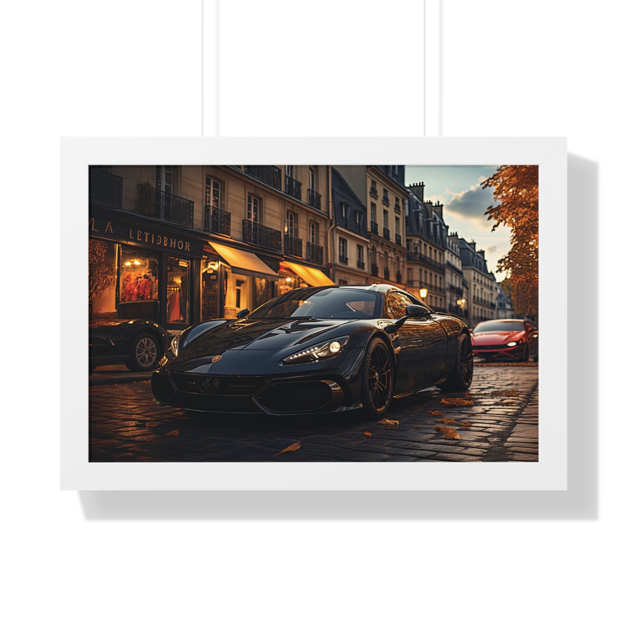 Moody Night Street Lamborghini Artwork
