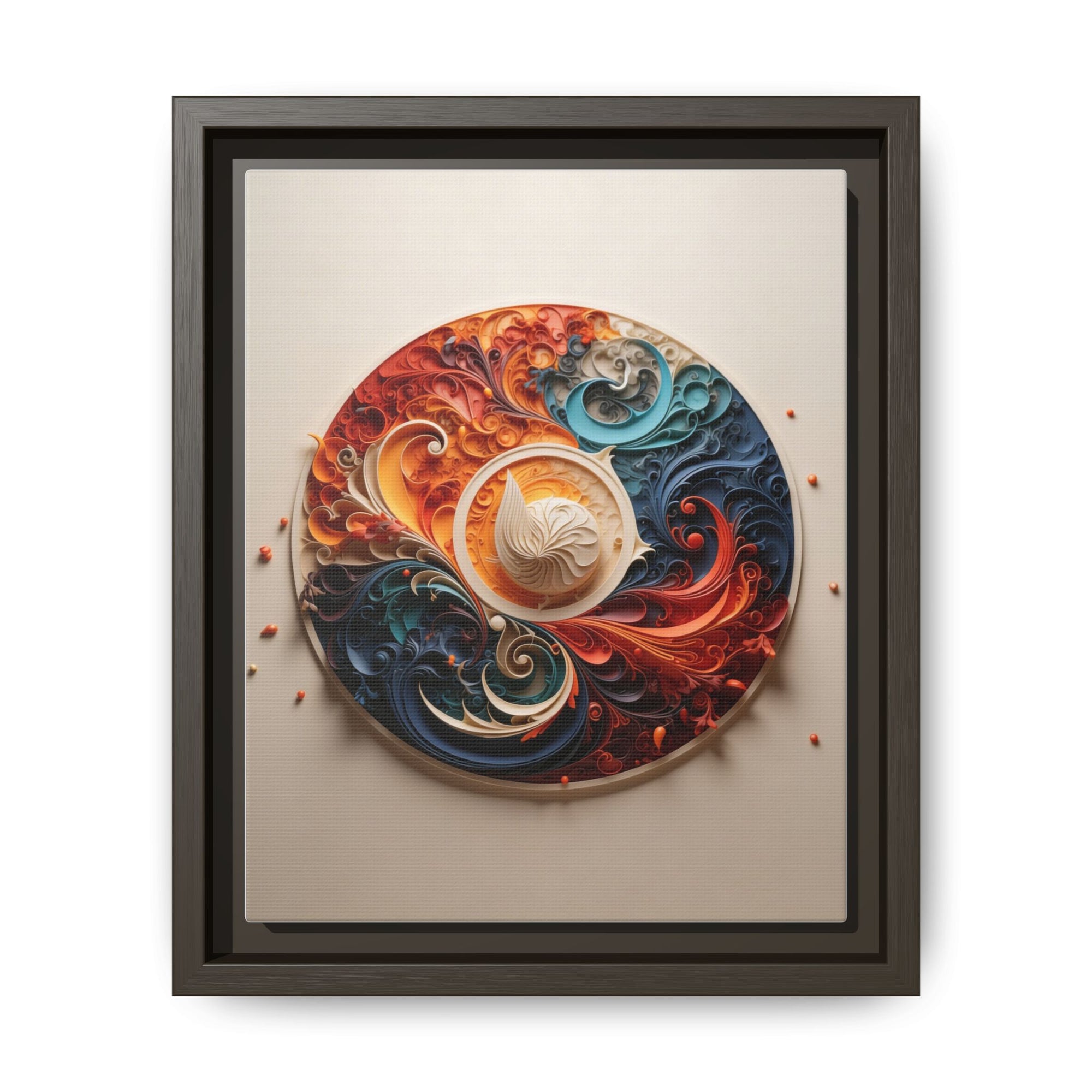 Circular Abstract Wall Art – Vibrant Swirl Design for Modern Interiors