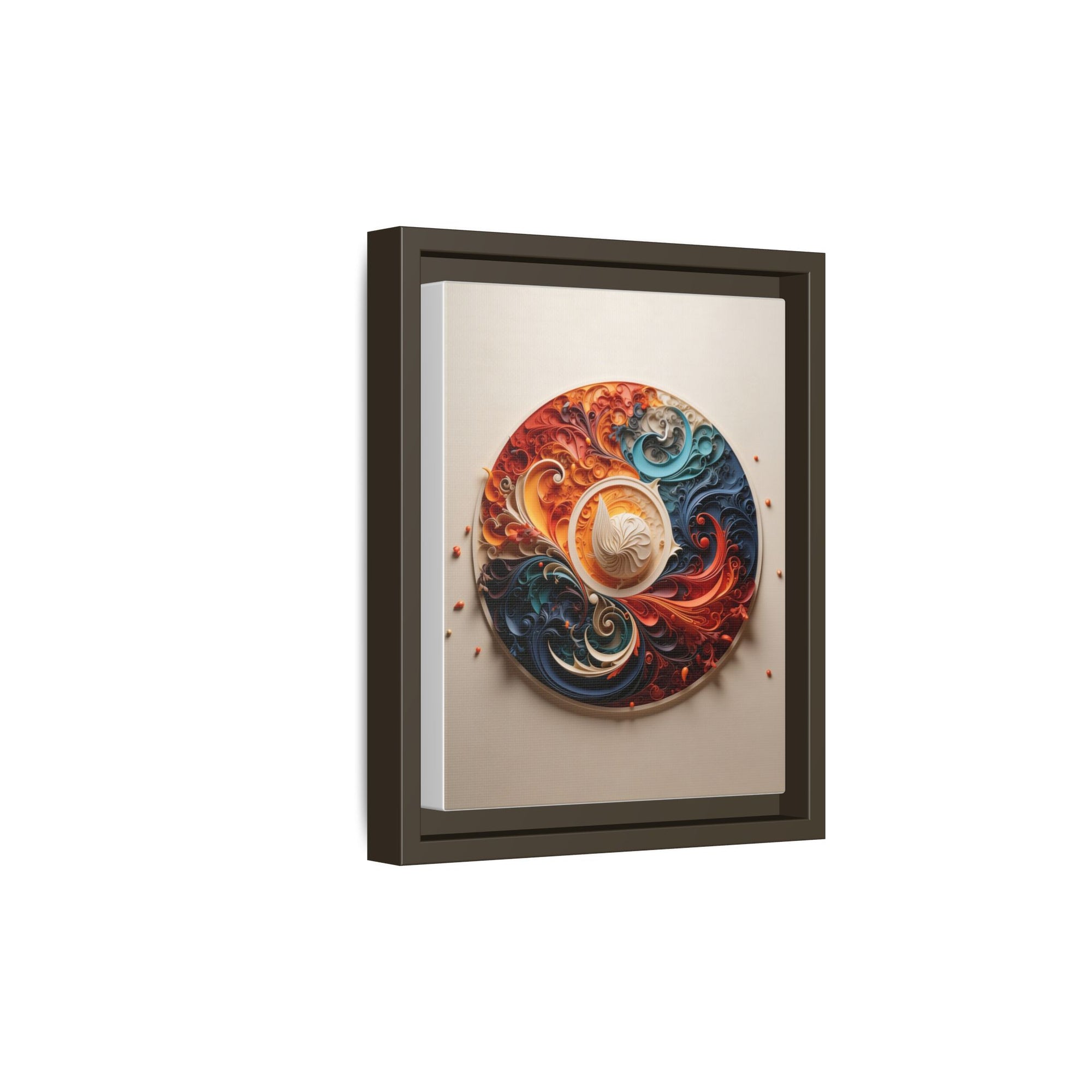 Circular Abstract Wall Art – Vibrant Swirl Design for Modern Interiors
