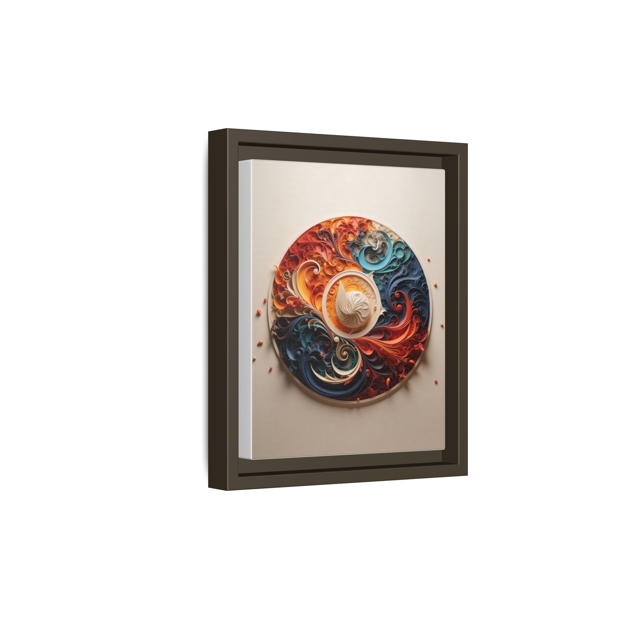 Circular Abstract Wall Art – Vibrant Swirl Design for Modern Interiors