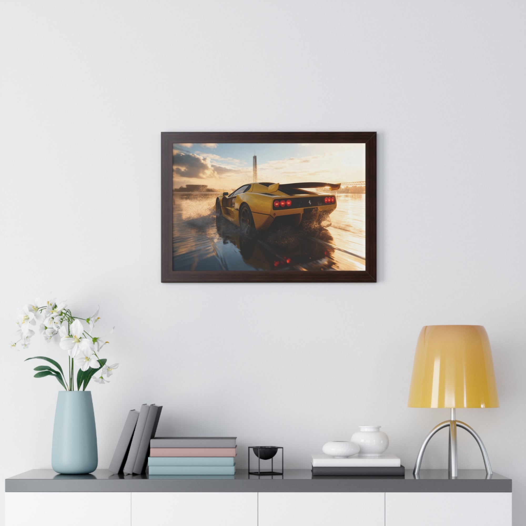 Sunset Ignition The Yellow Ferrari Escape