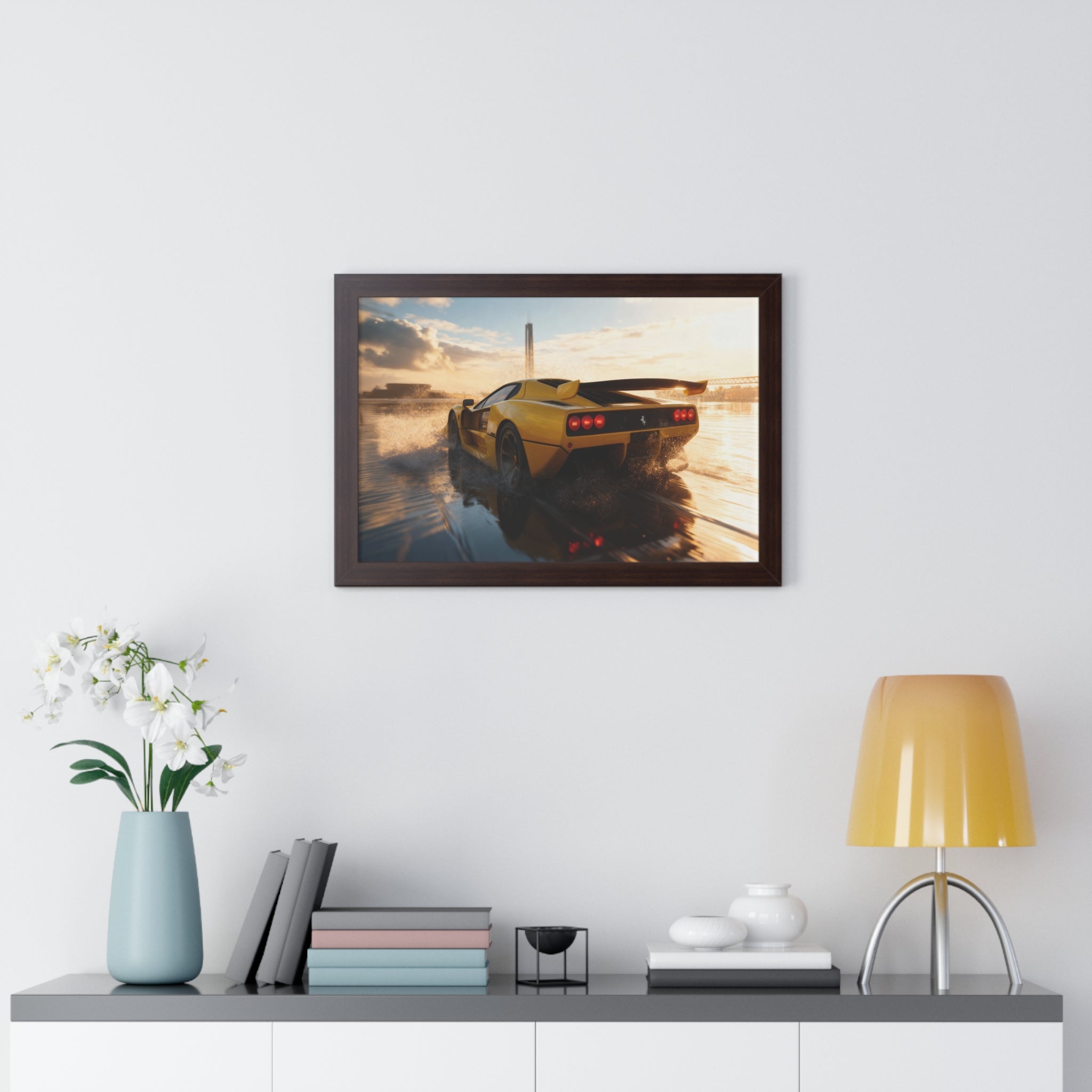 Sunset Ignition The Yellow Ferrari Escape