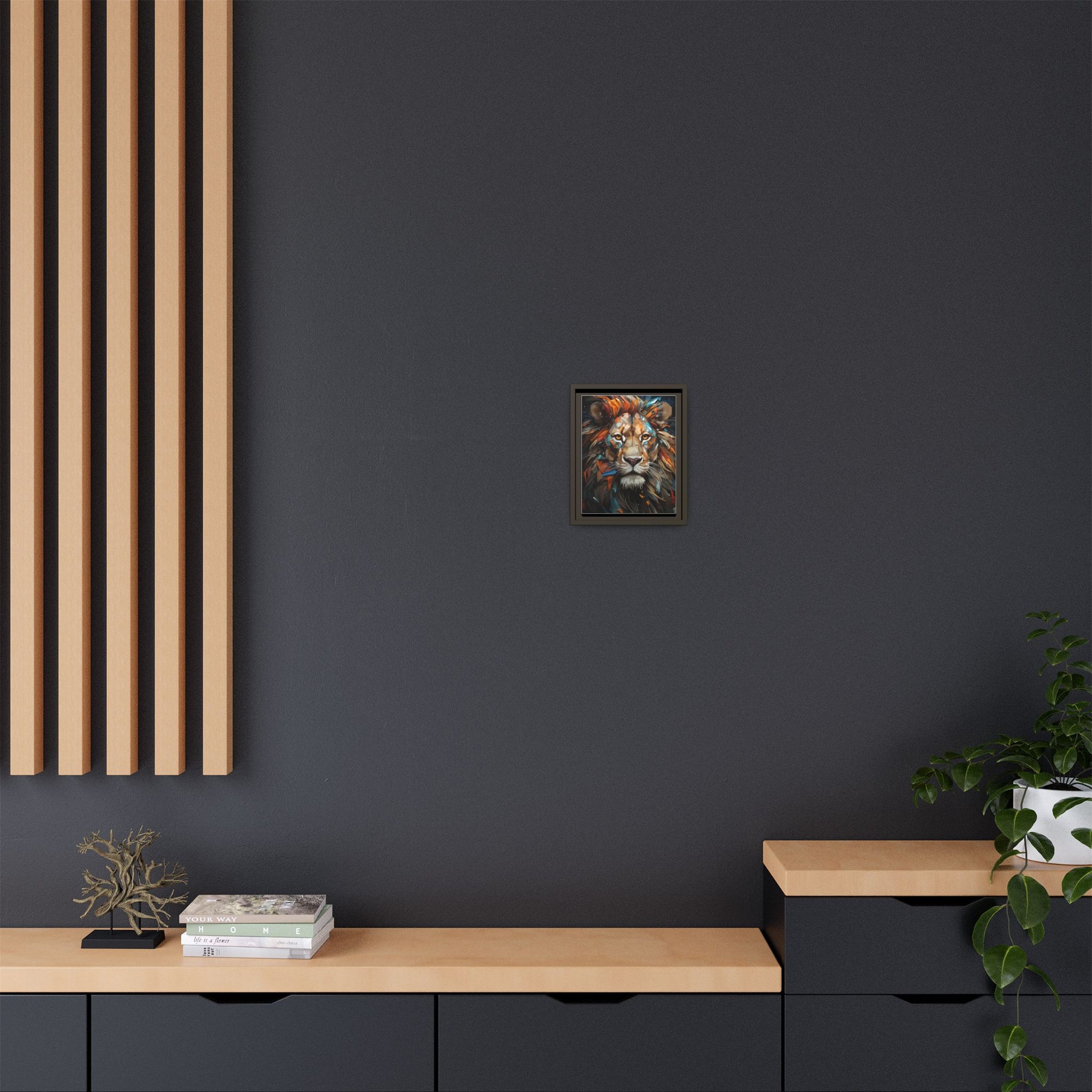 Color Splash Lion Face Canvas