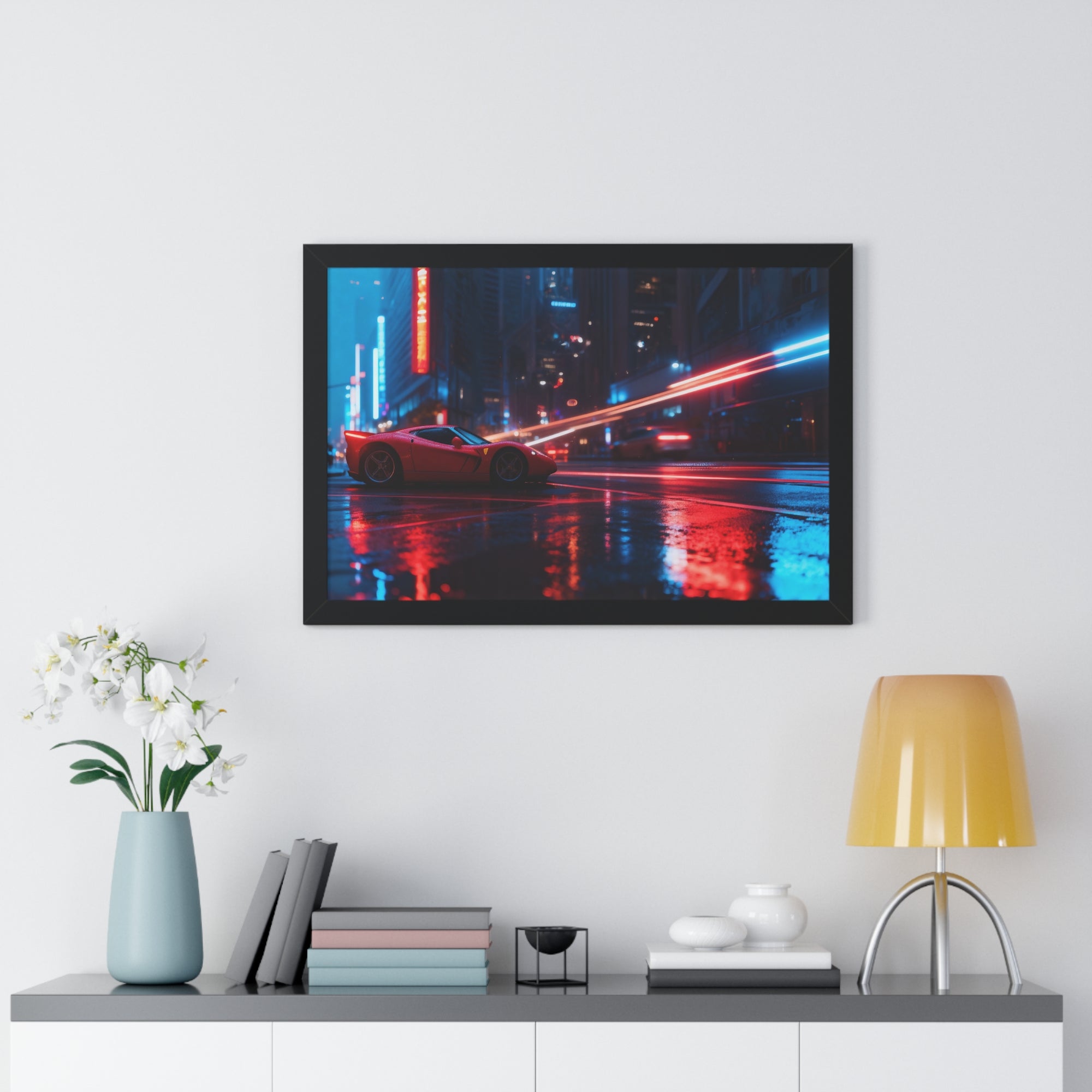 Ferrari F50 “Neon Velocity” Cyberpunk Wall Art
