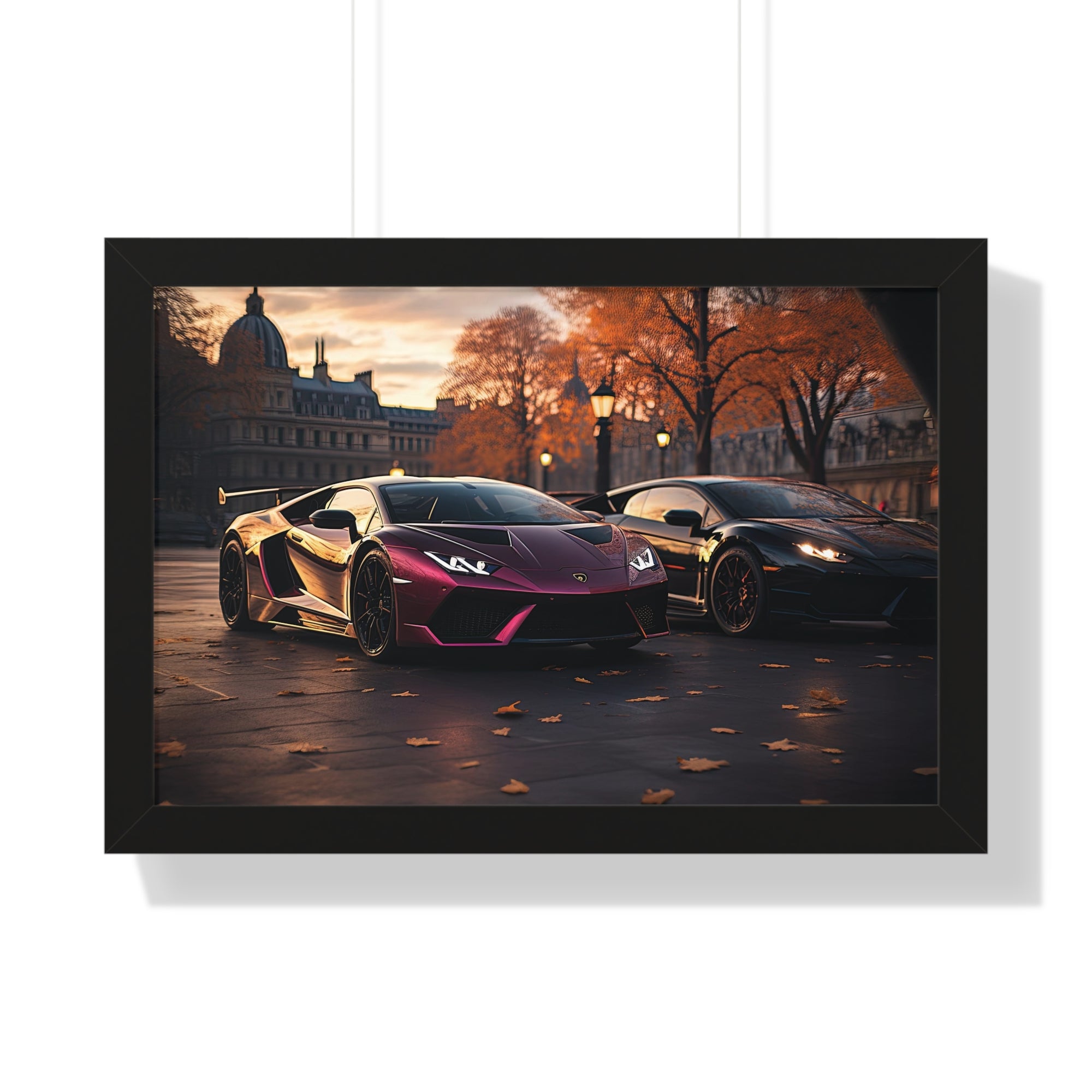 Urban Street Scene Lamborghini Artwork