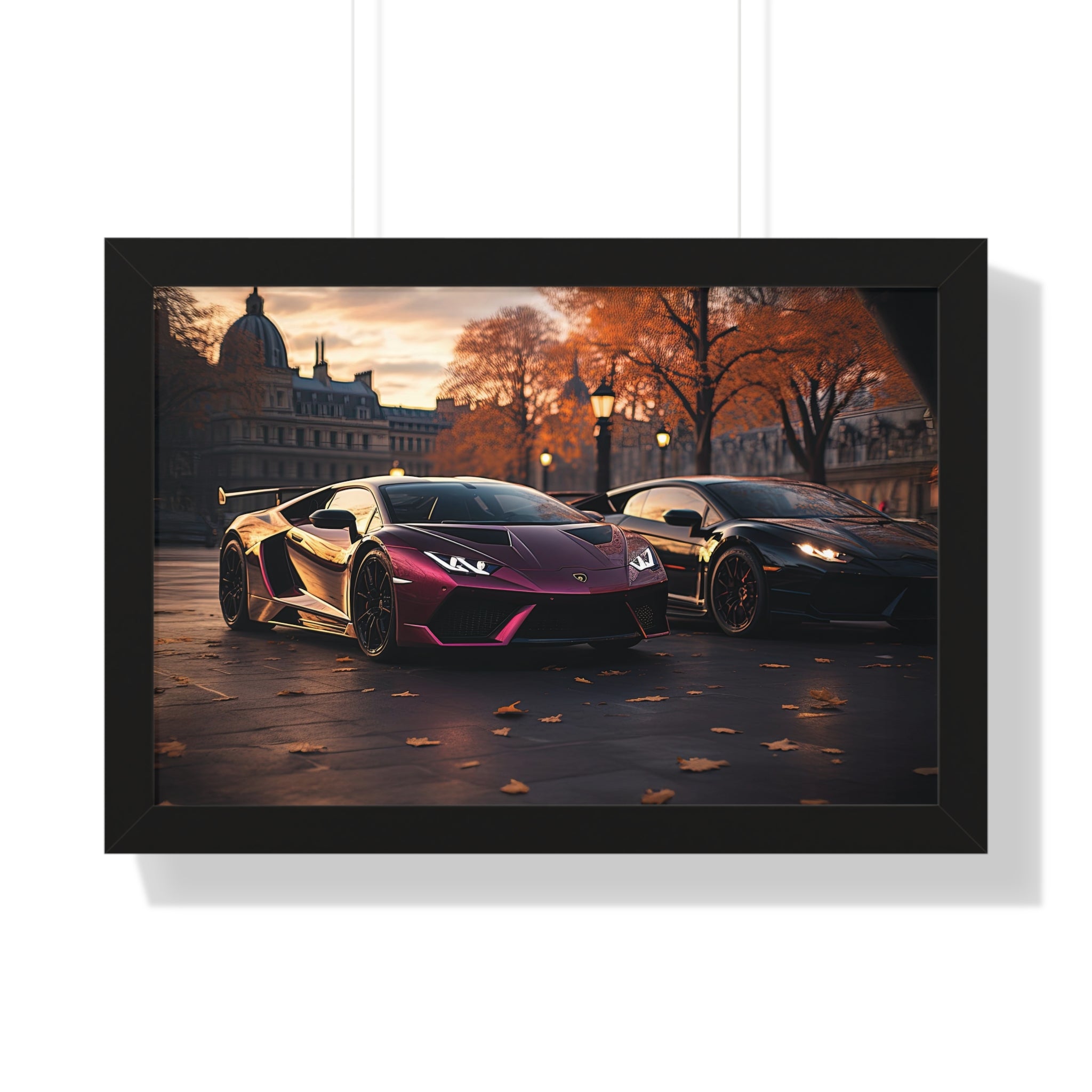 Urban Street Scene Lamborghini Artwork