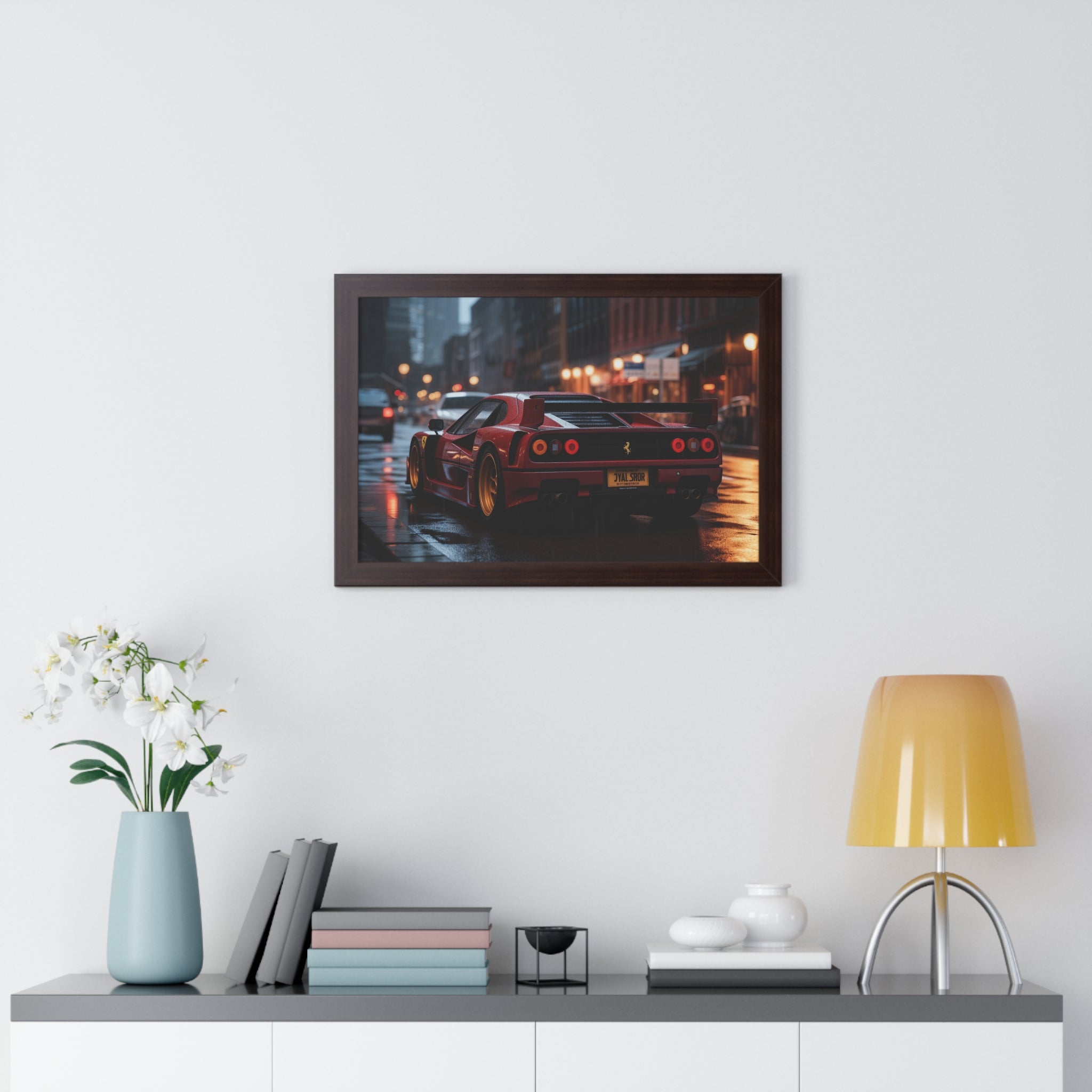 Red Ferrari F50 – Framed Wall Art for Luxury Spaces