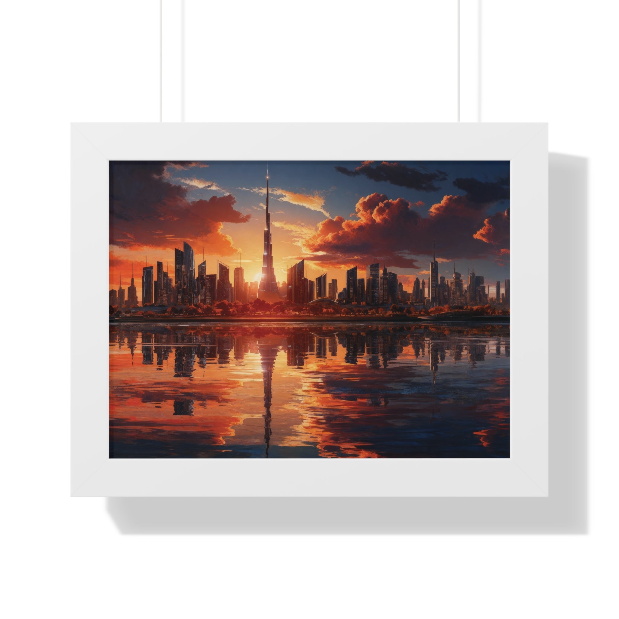 Sunset Over Futuristic Skyline – Urban Cityscape Wall Art