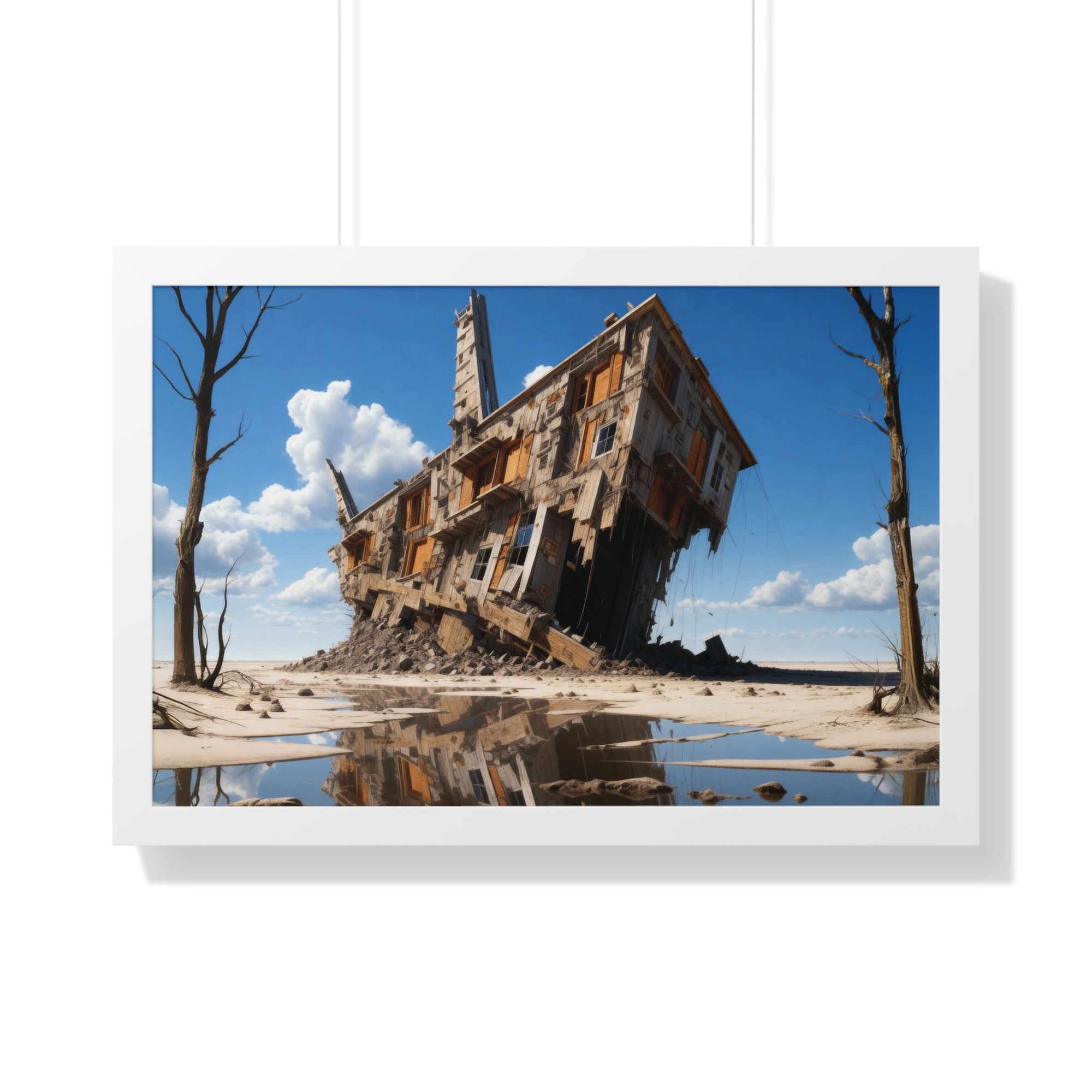 Echoes of Collapse – Surreal Desert Ruins Wall Art