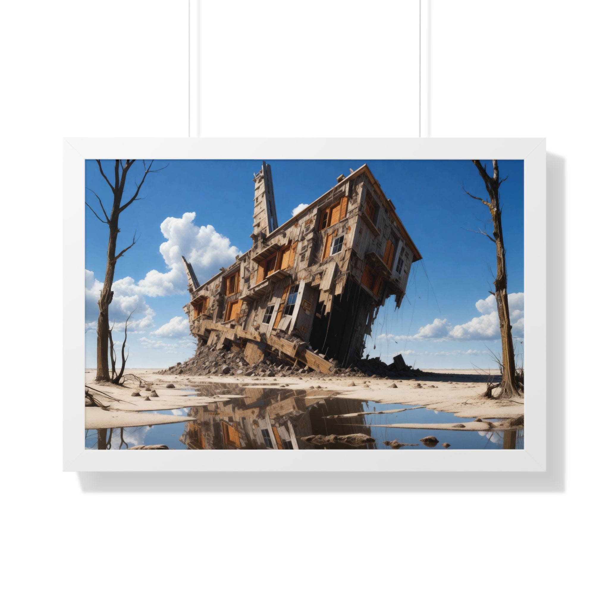Echoes of Collapse – Surreal Desert Ruins Wall Art