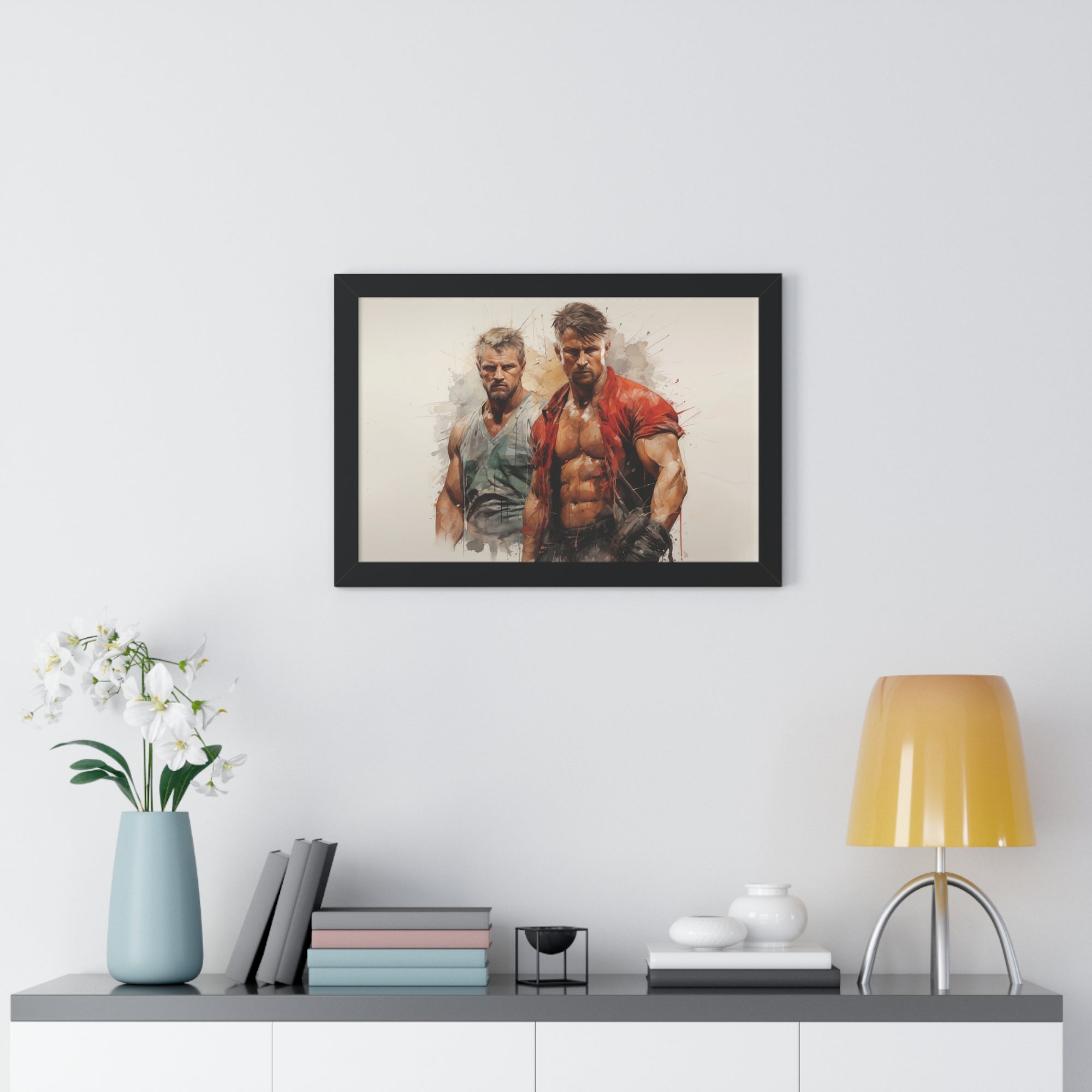 Brothers of Fury – Abstract Masculine Power Wall Art
