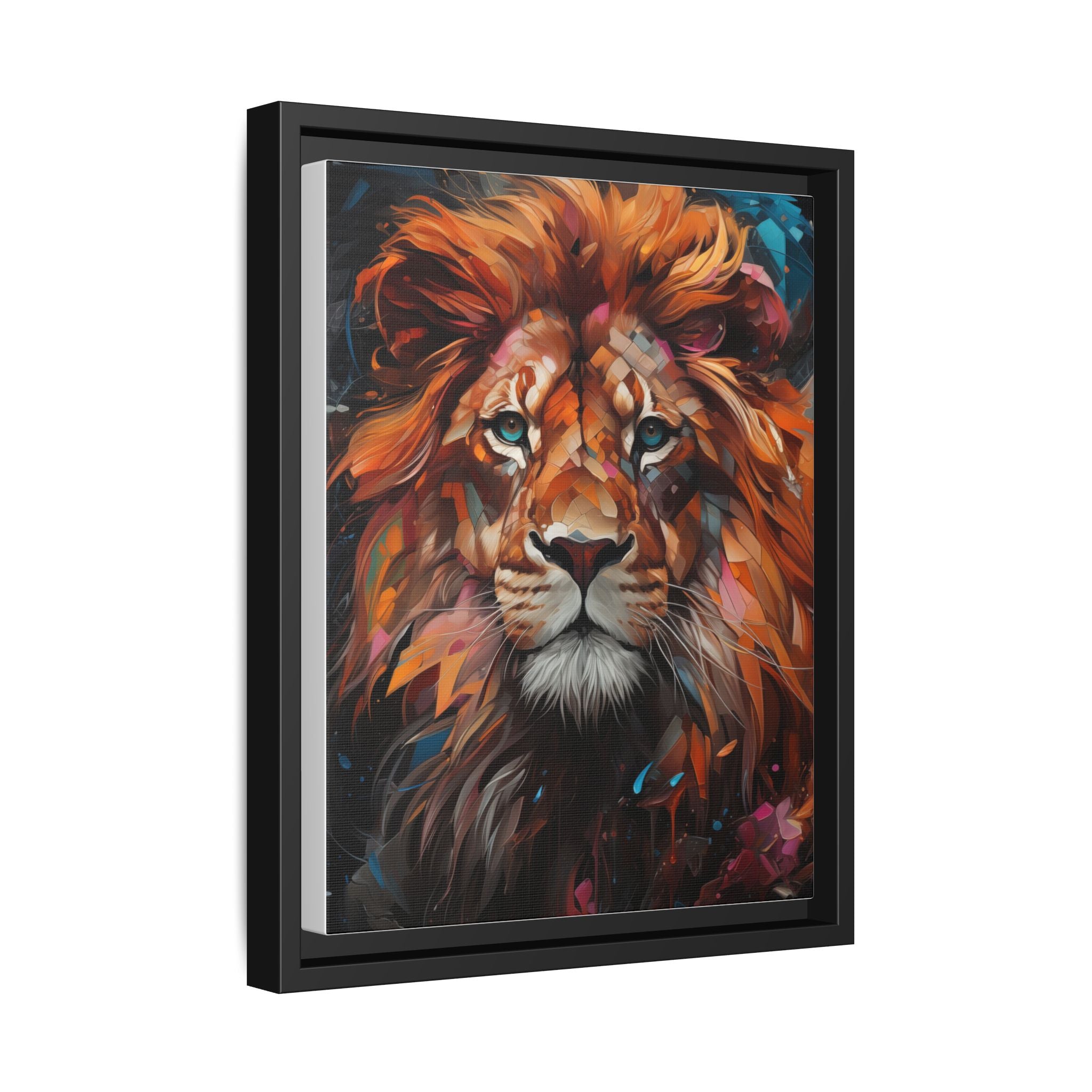 Fierce Elegance Multicolour Lion Art for Statement Space