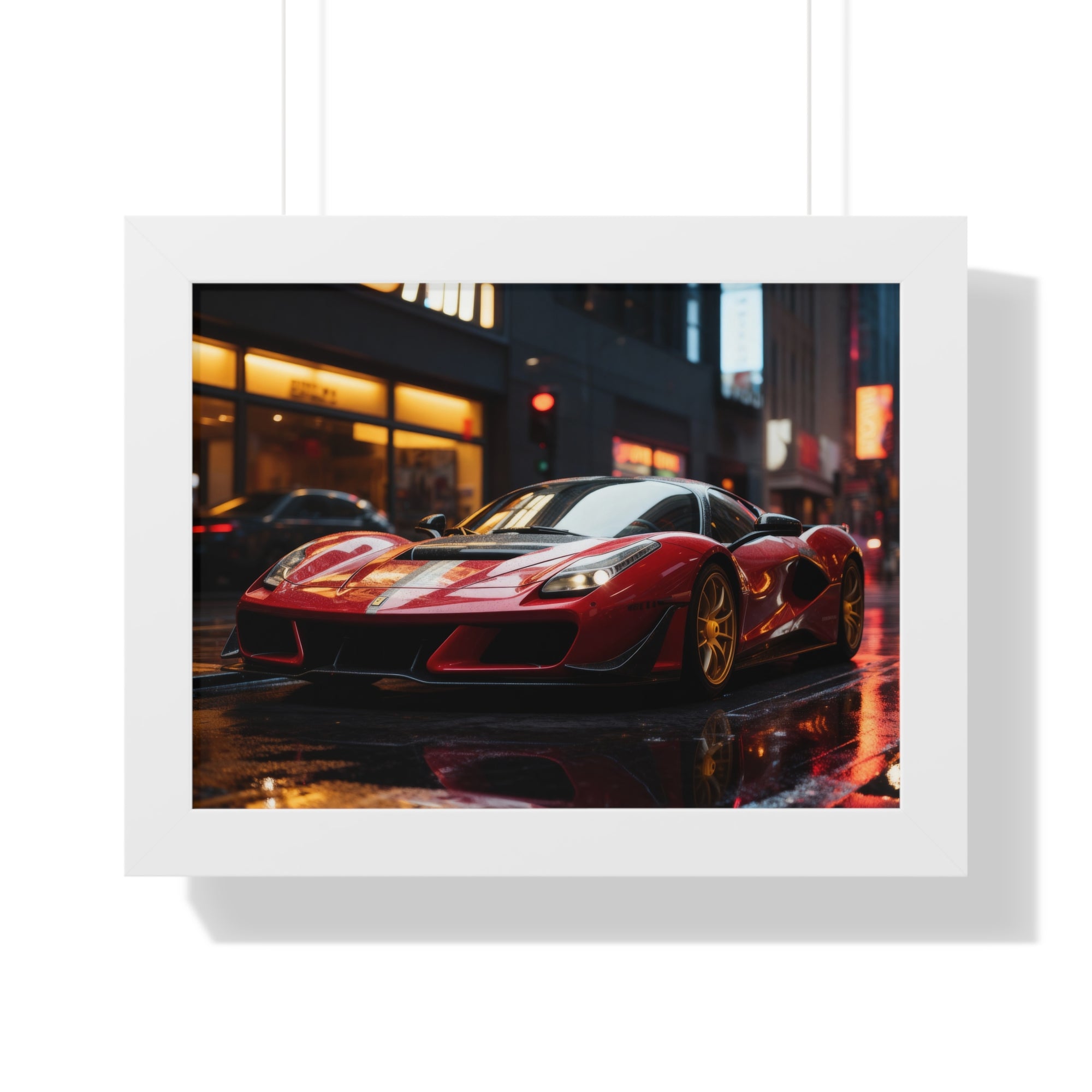 Ferrari F50 “Midnight Rain” Supercar Wall Art