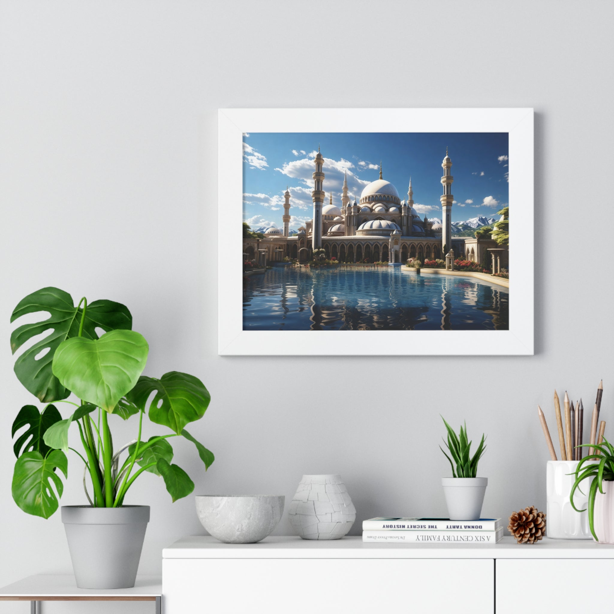 Palace of Reflections – Grand Mosque Framed Wall Art
