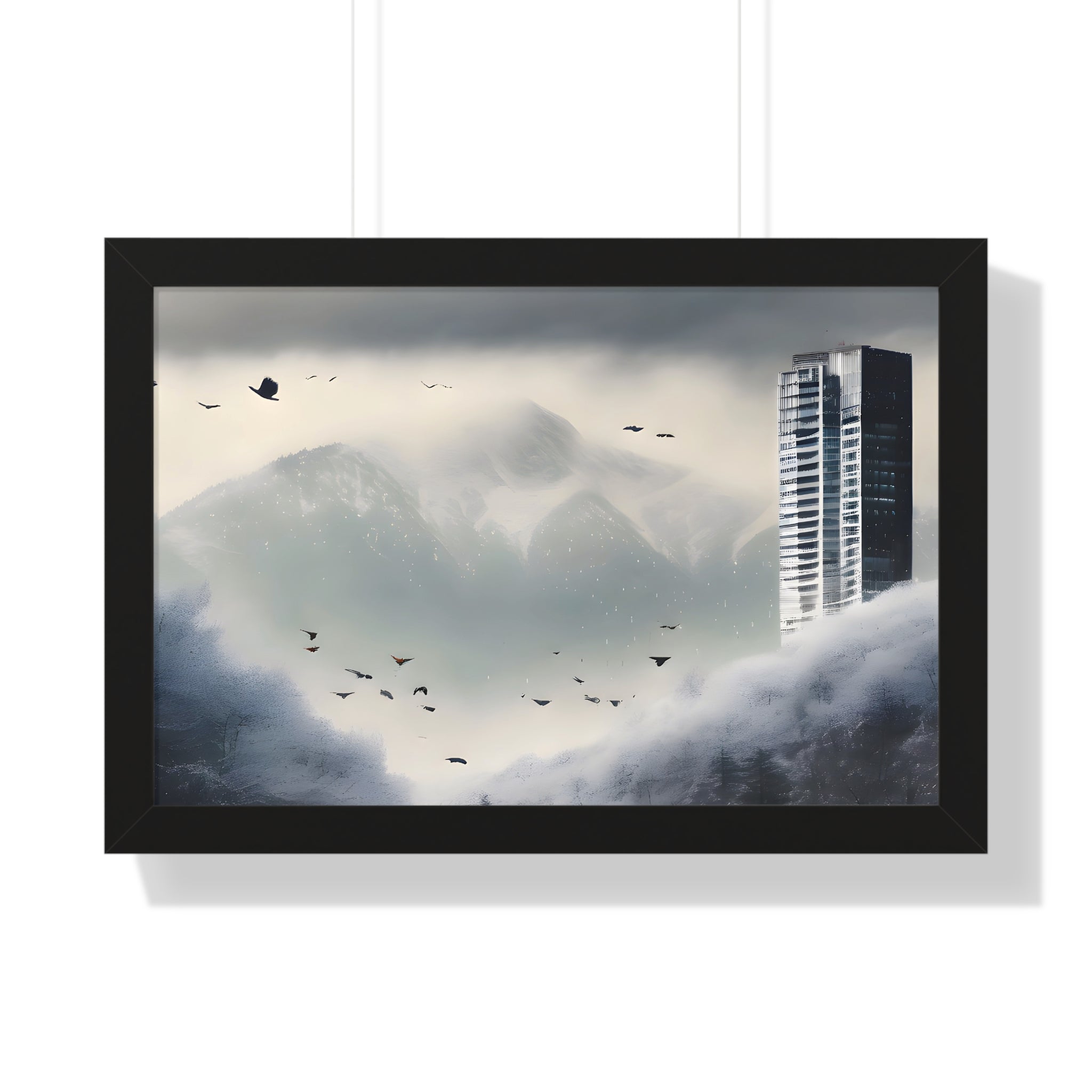 Frozen Heights – Skyscraper in Winter Mountains Wall Decor