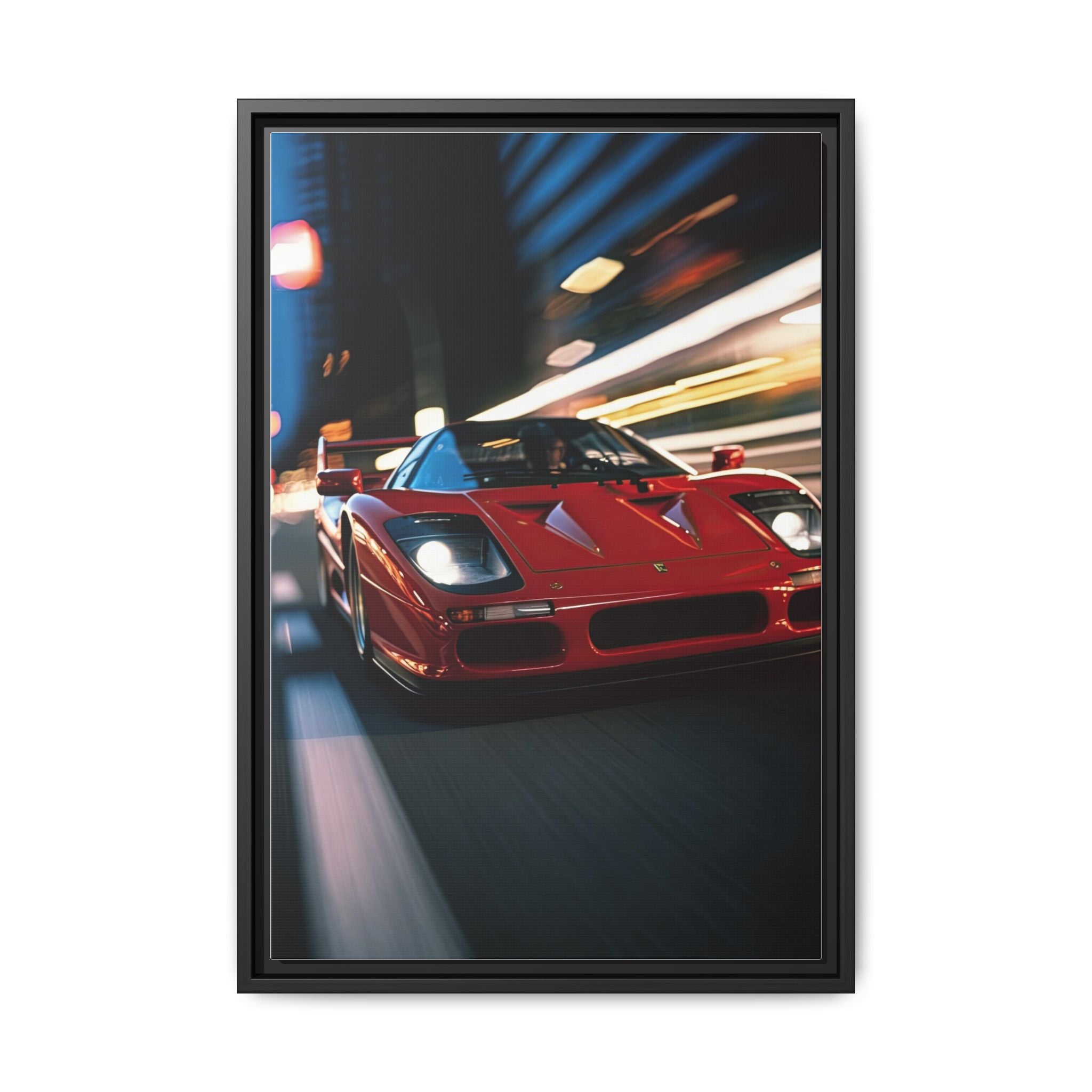 Ferrari F40 Night Drive – Supercar Motion Wall Art Print