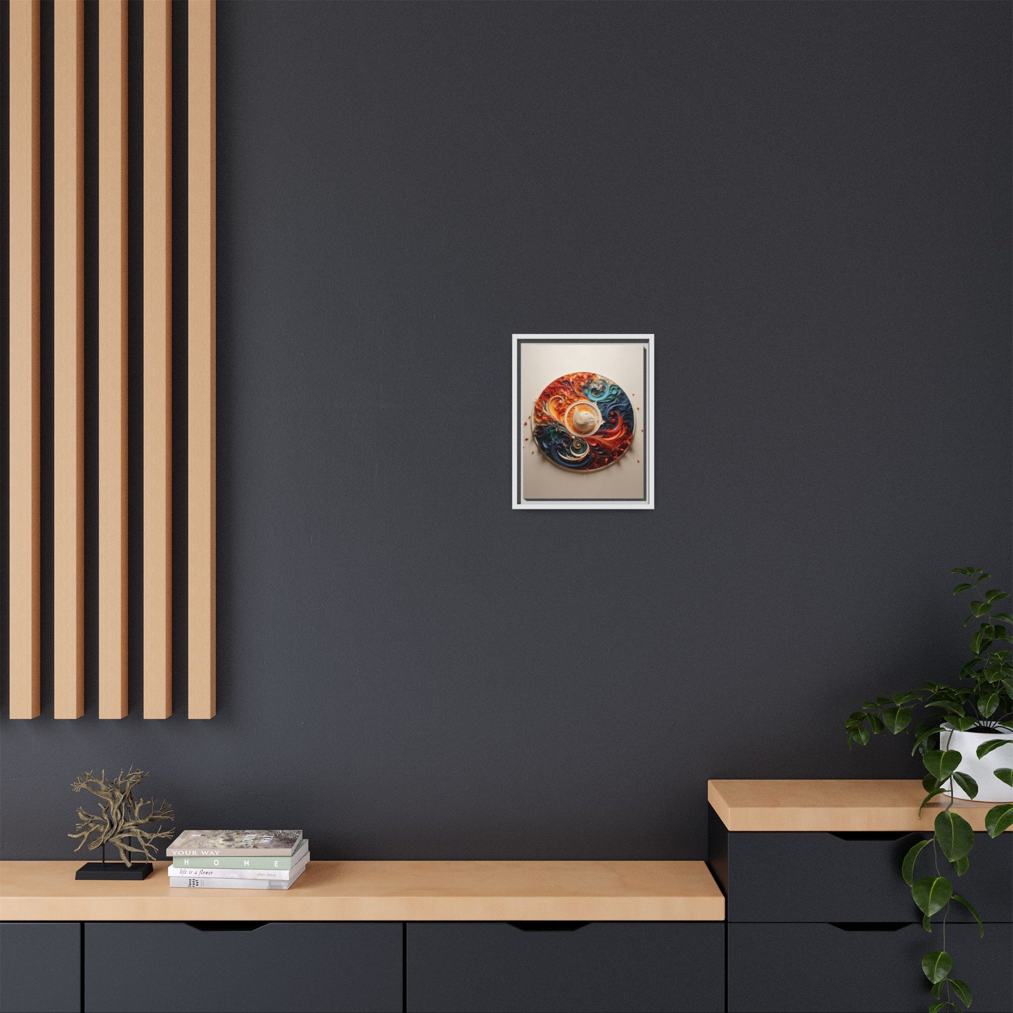 Circular Abstract Wall Art – Vibrant Swirl Design for Modern Interiors