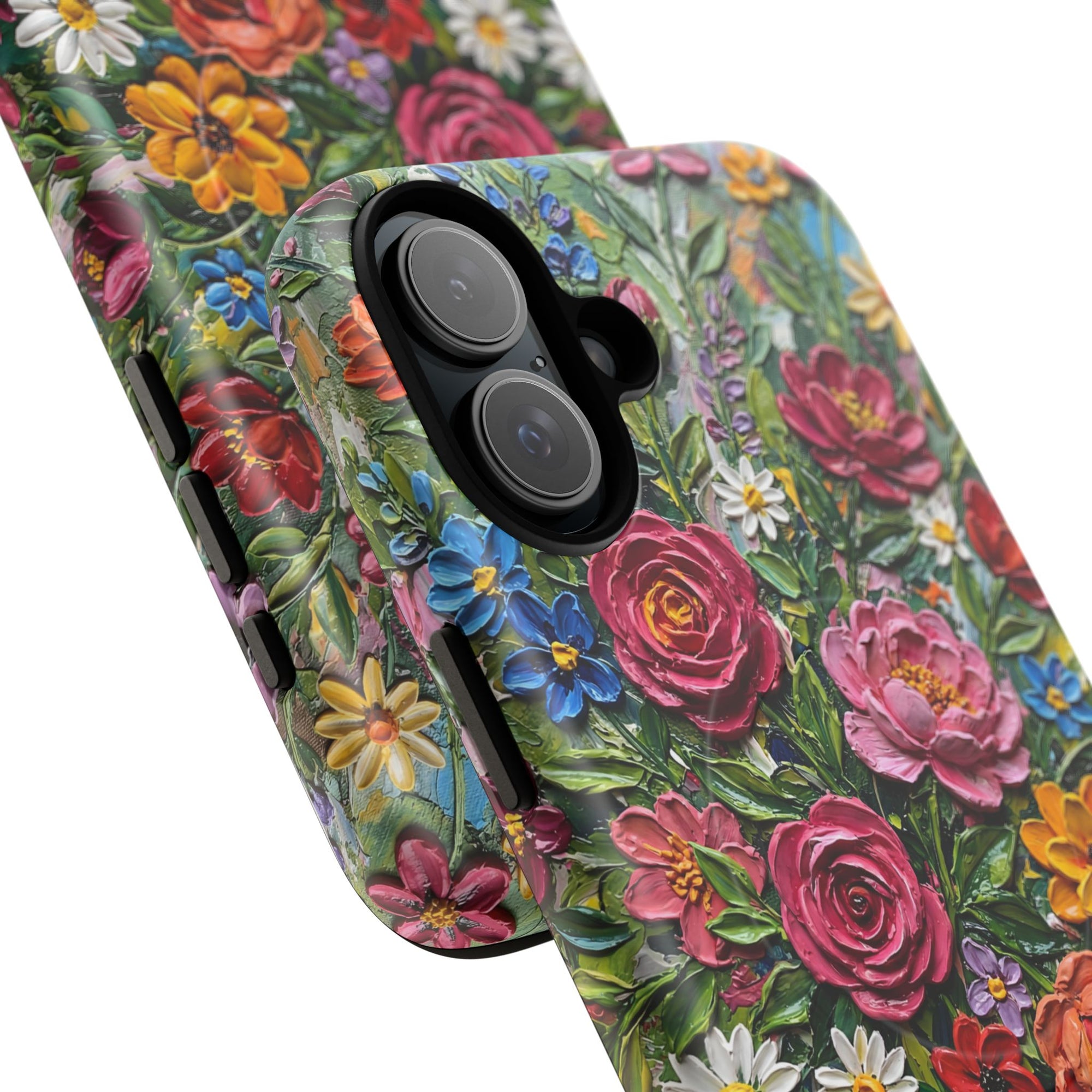Painted Textured Style Floral Garden iPhone Case (MagSafe®)