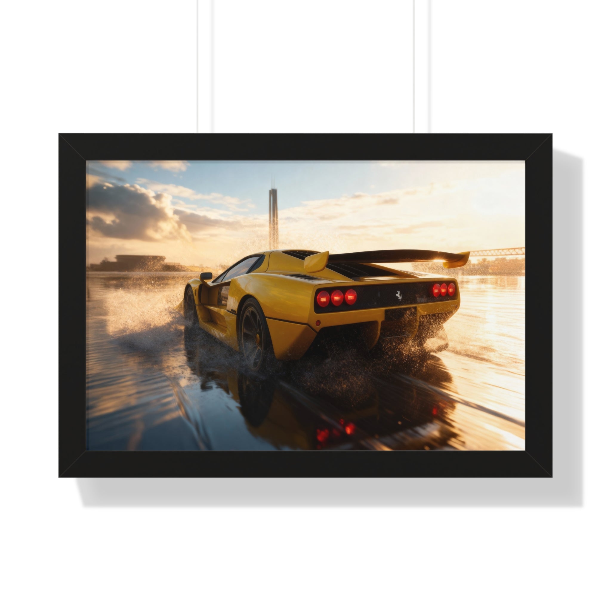 Sunset Ignition The Yellow Ferrari Escape