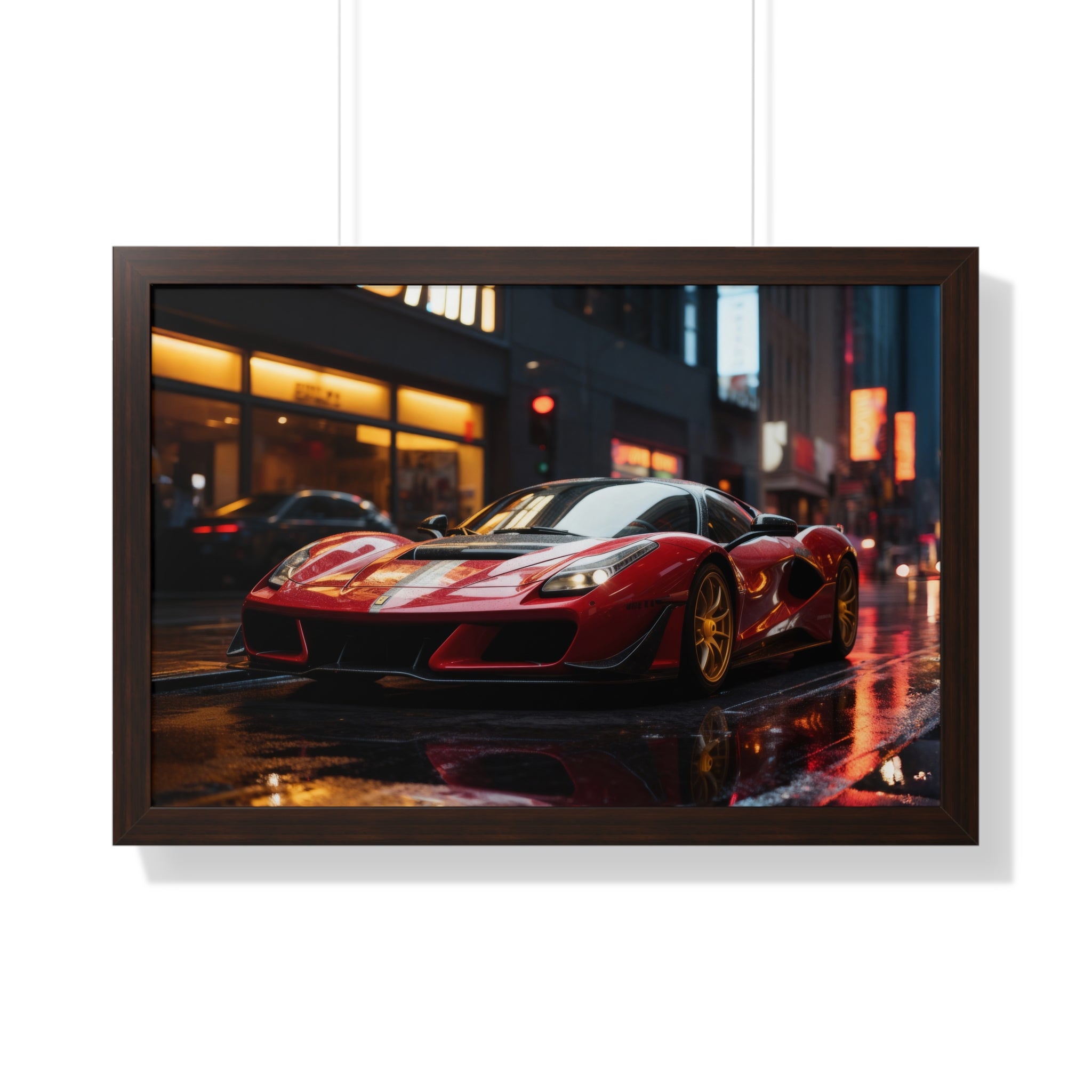 Ferrari F50 “Midnight Rain” Supercar Wall Art