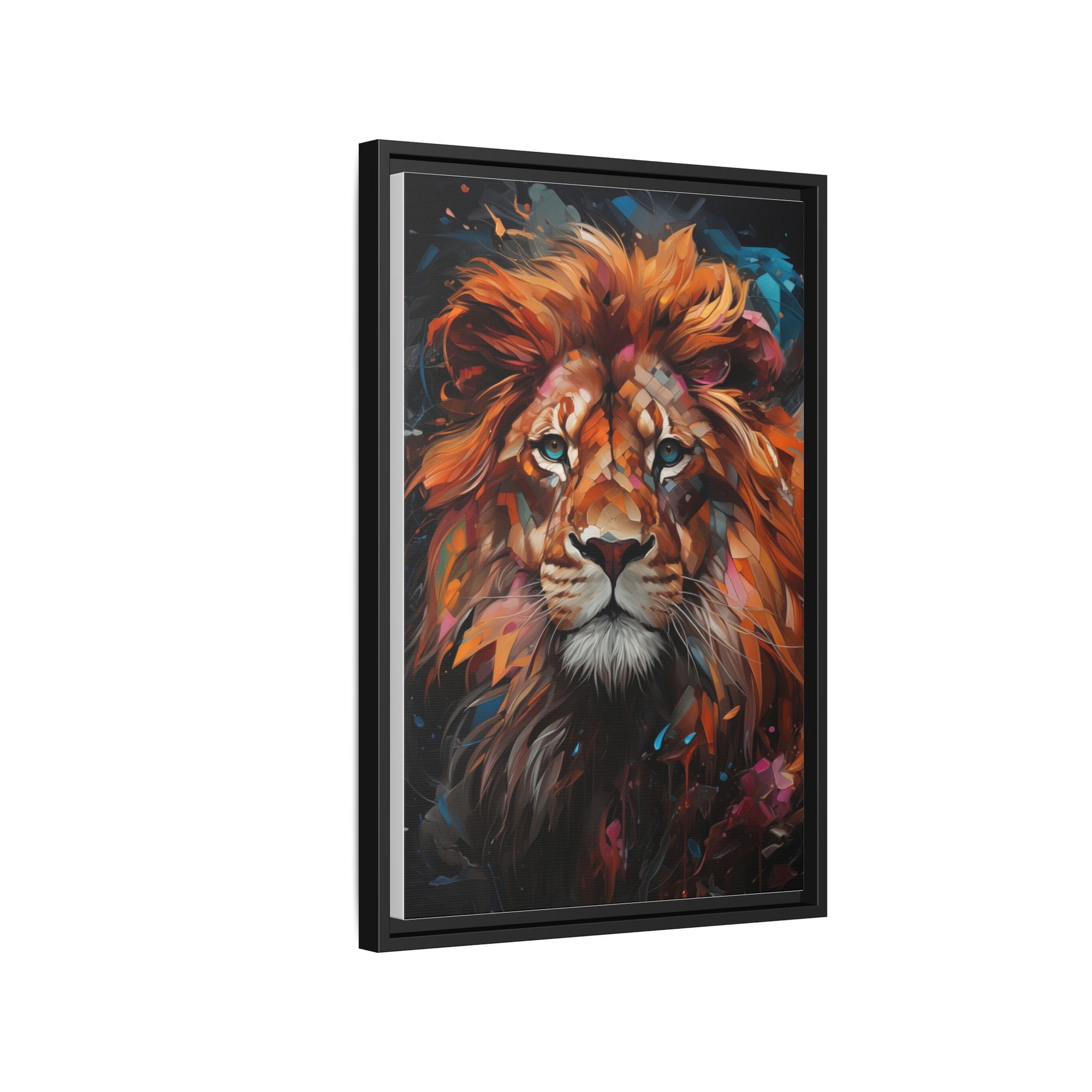 Fierce Elegance Multicolour Lion Art for Statement Space