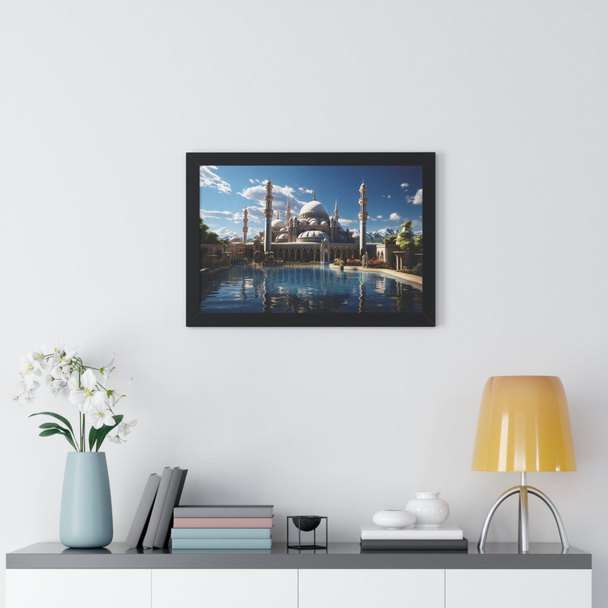 Palace of Reflections – Grand Mosque Framed Wall Art