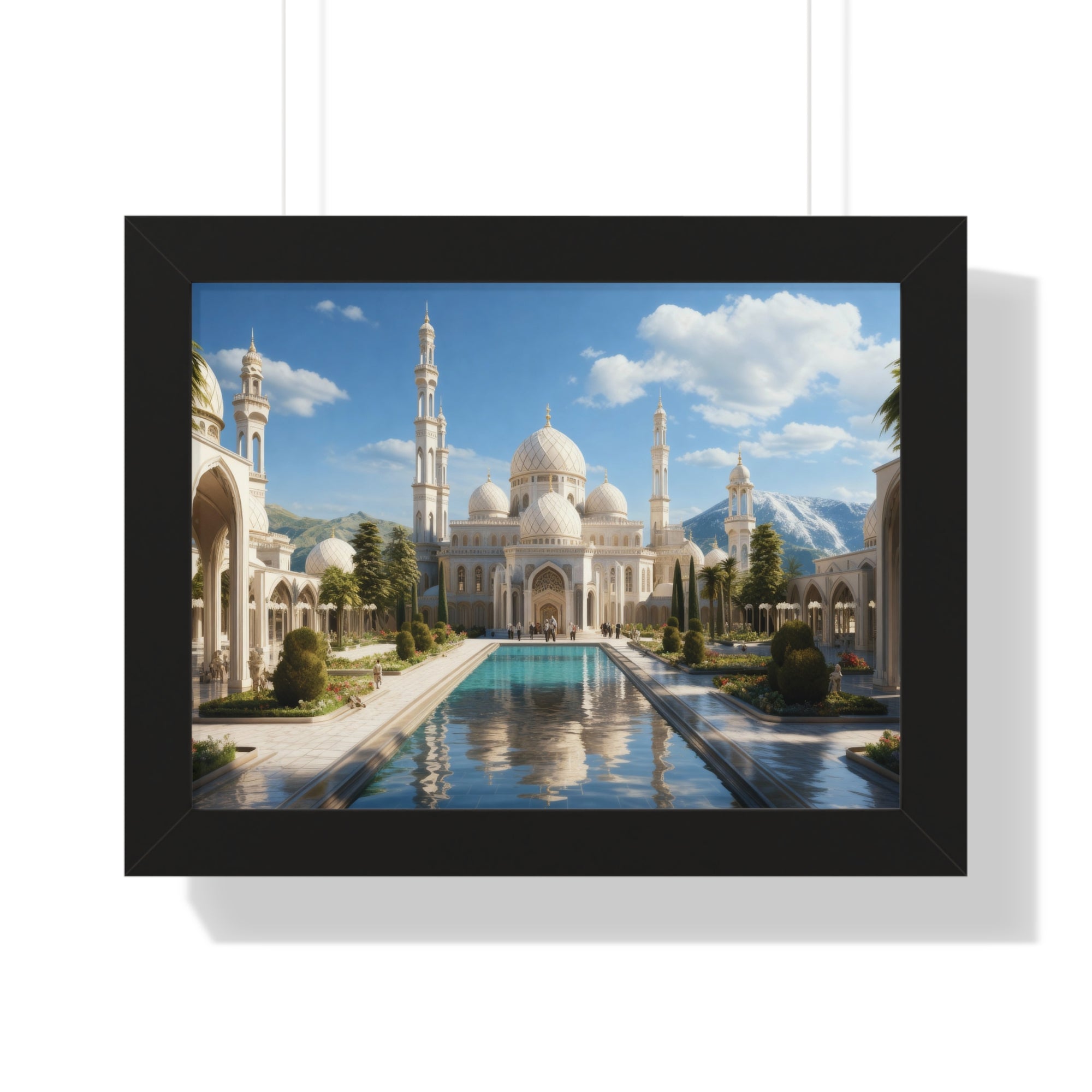 Garden of Reverence – Framed Mosque Reflections Wall Art