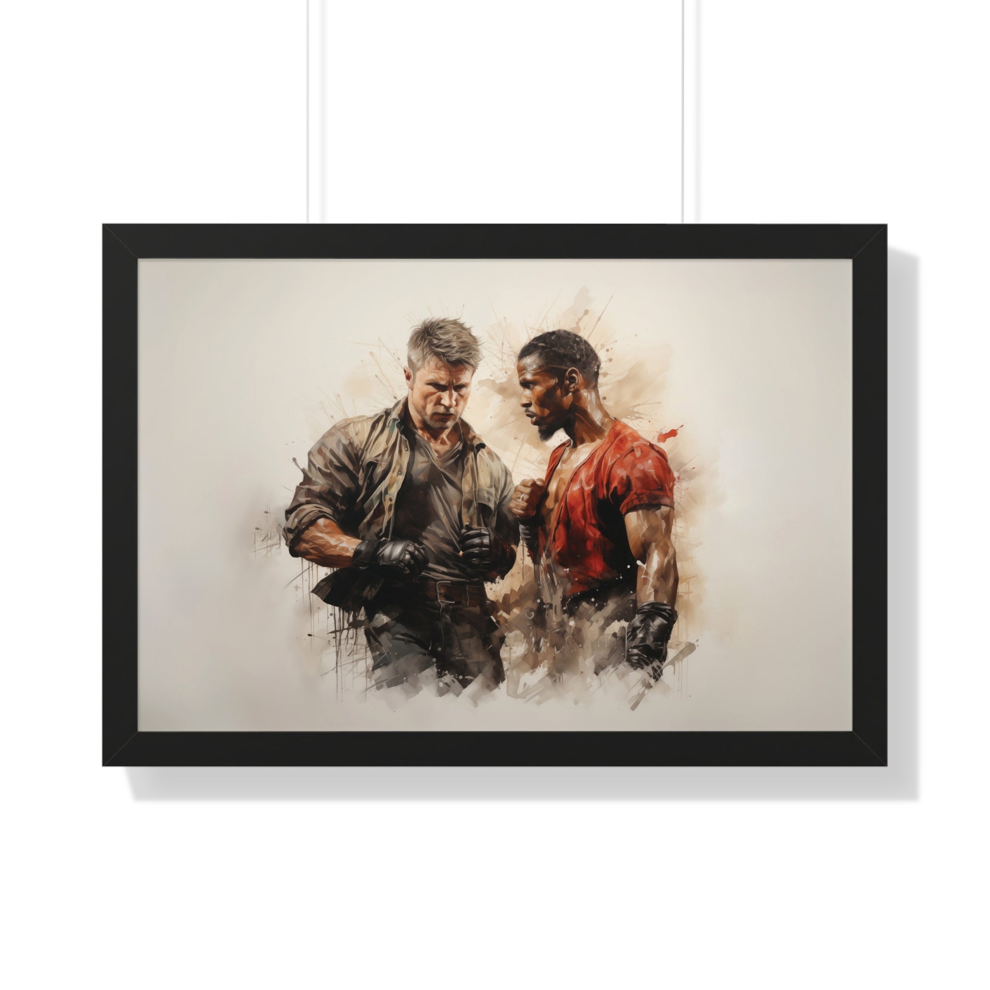 Face-Off – Framed Masculine Tension Wall Art